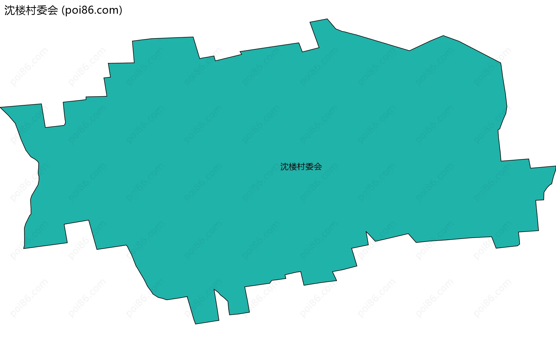沈楼村委会边界地图