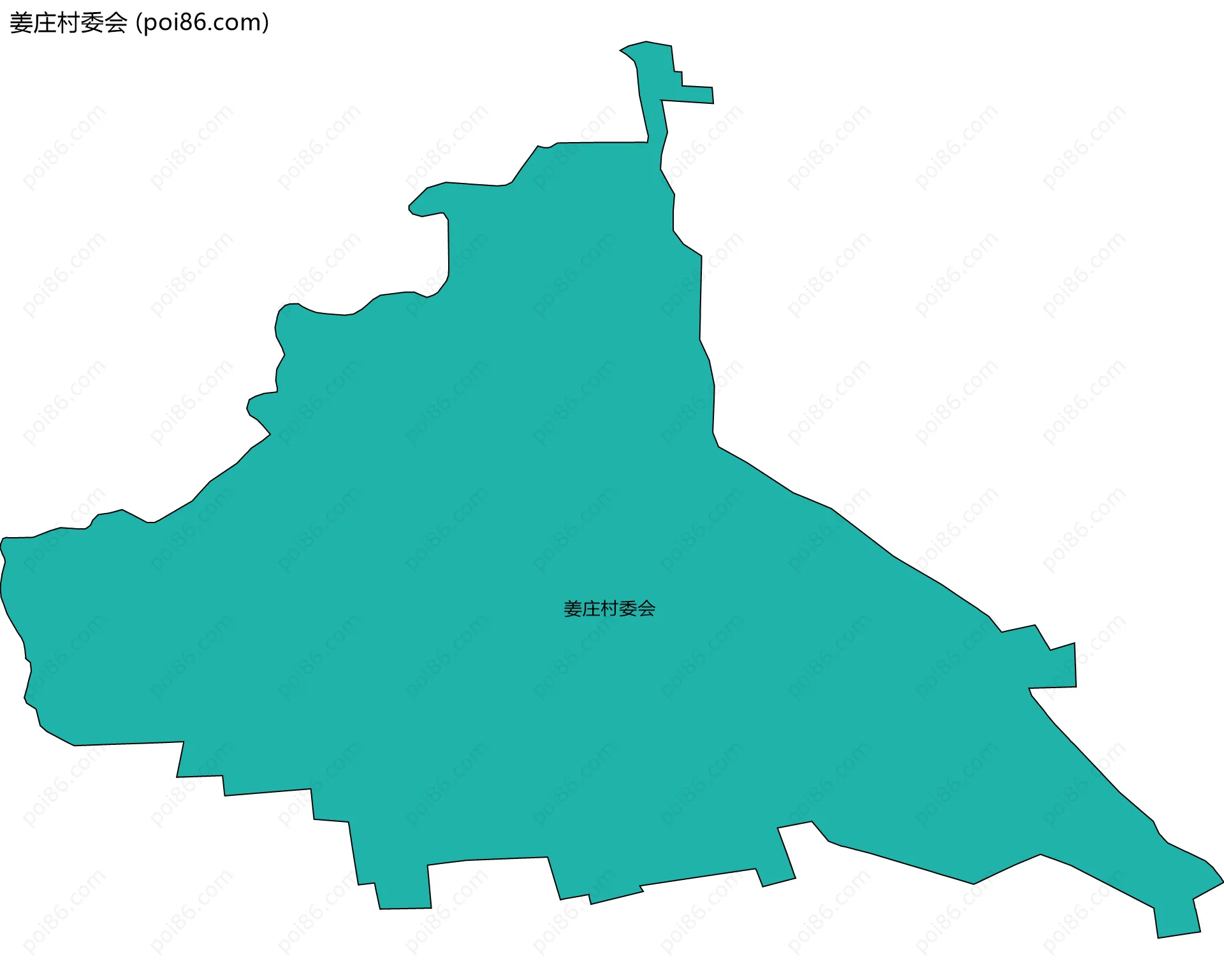 姜庄村委会边界地图
