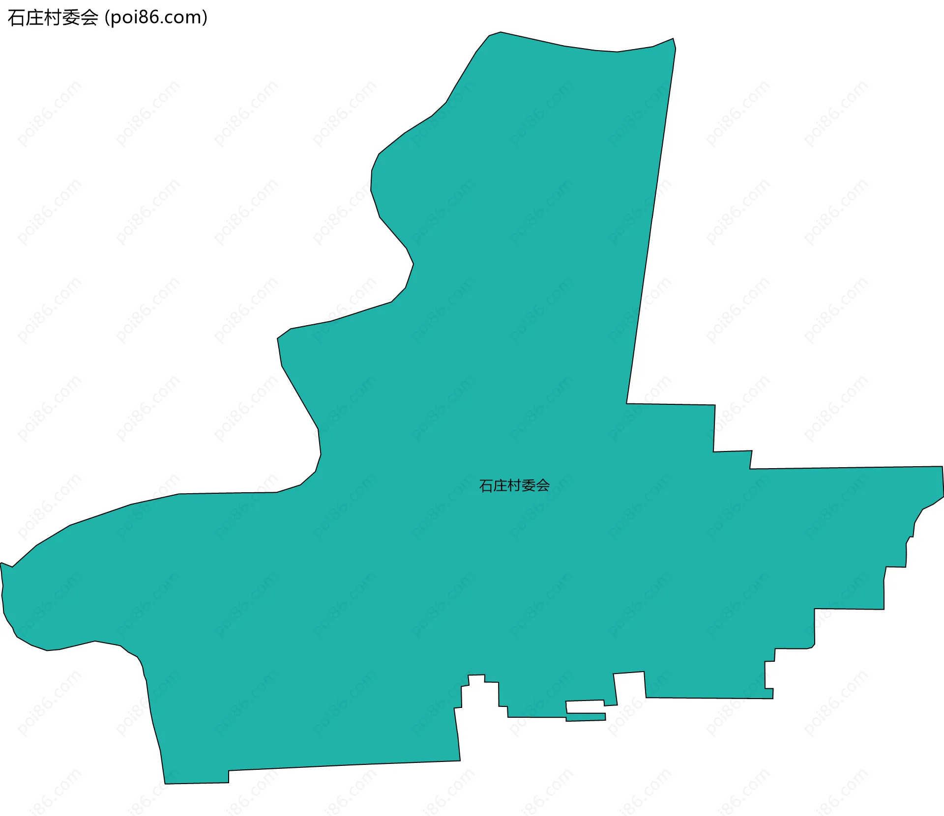 石庄村委会边界地图