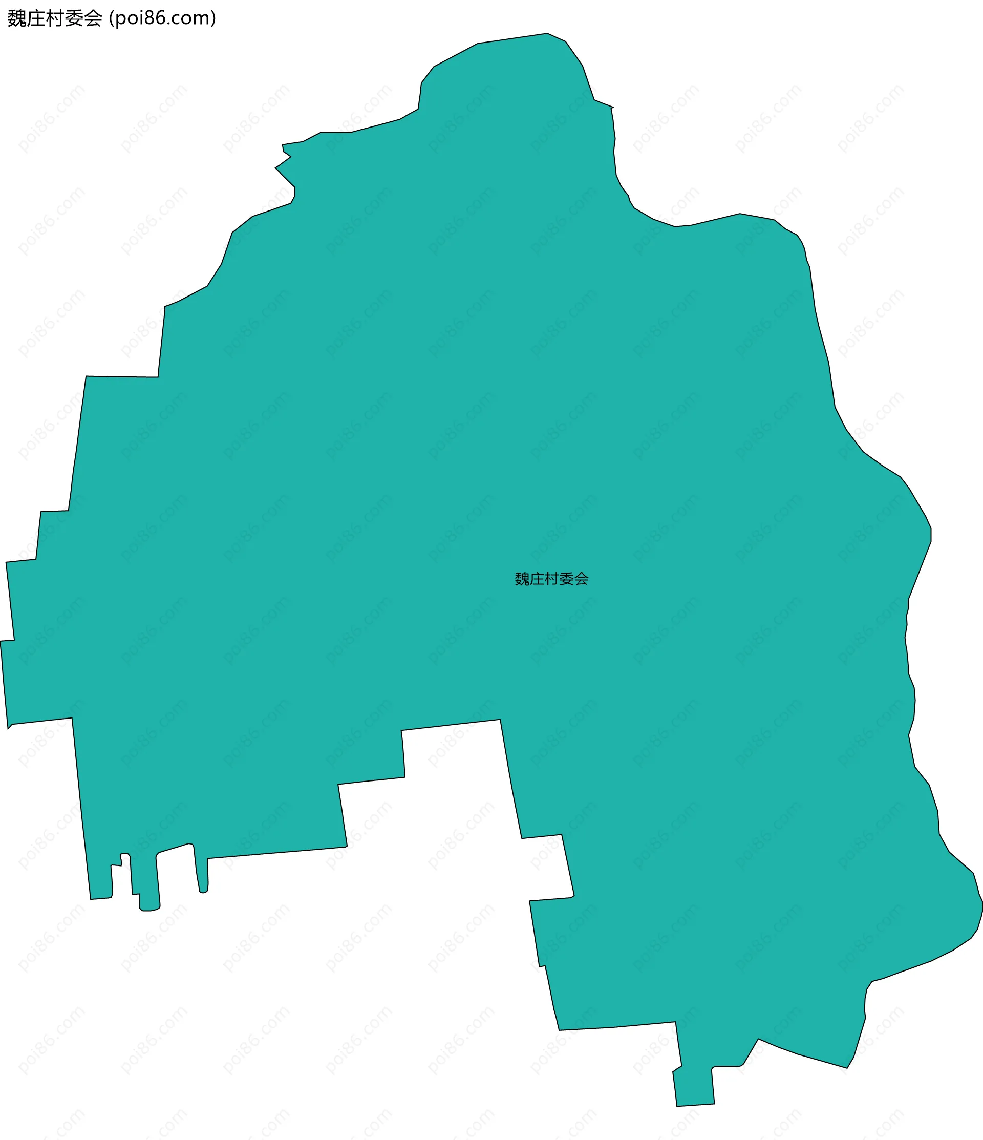 魏庄村委会边界地图