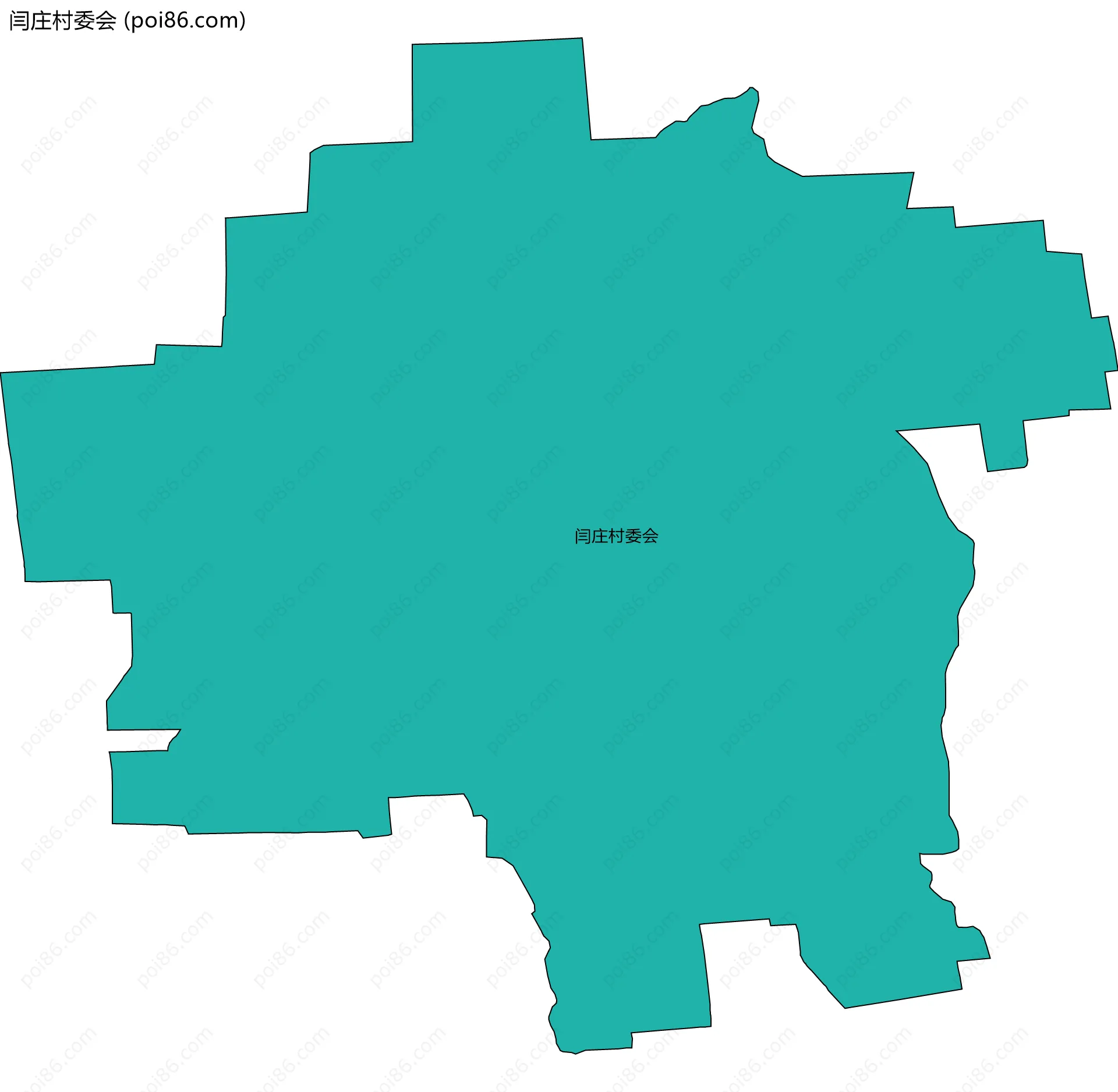 闫庄村委会边界地图