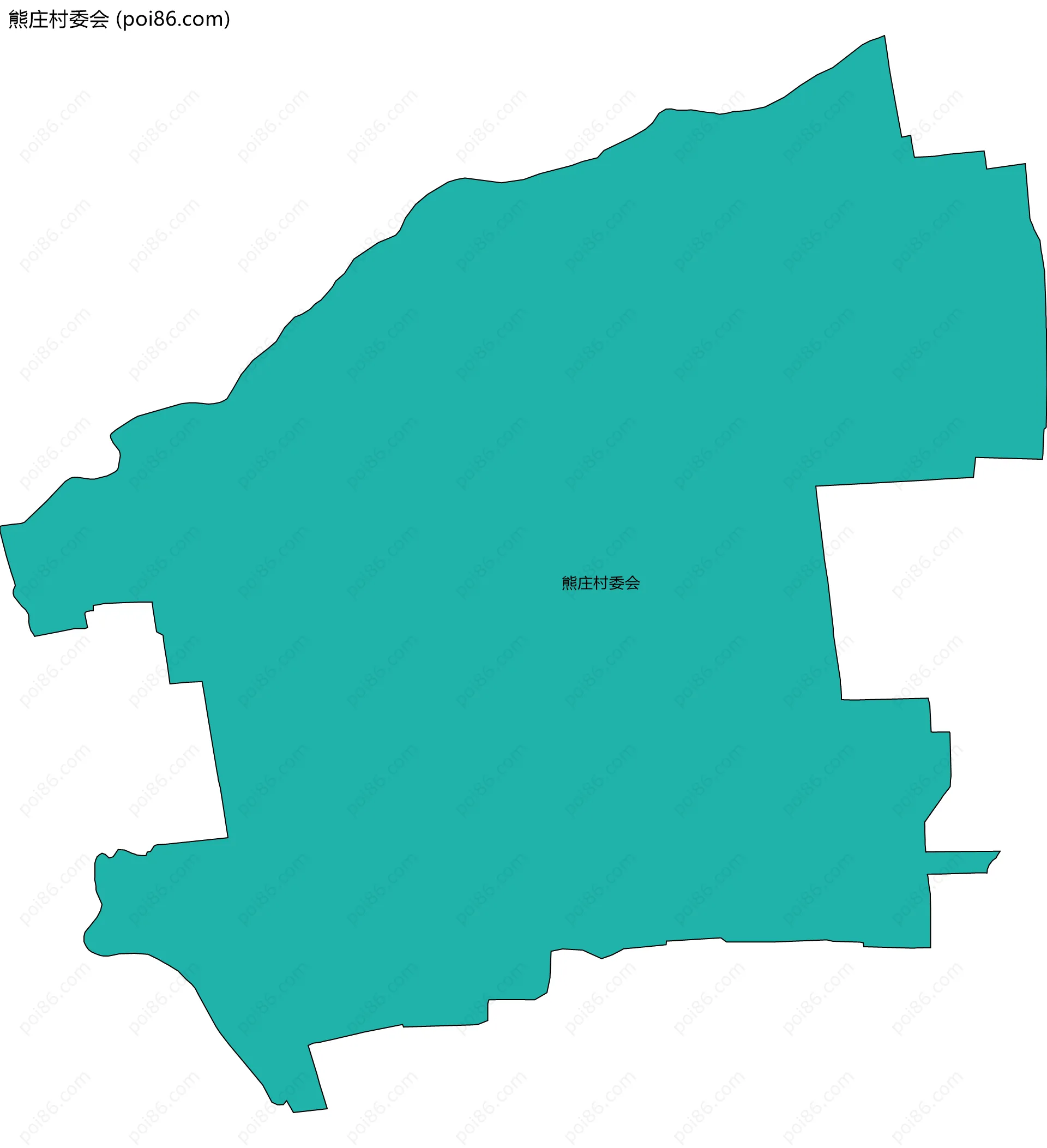 熊庄村委会边界地图