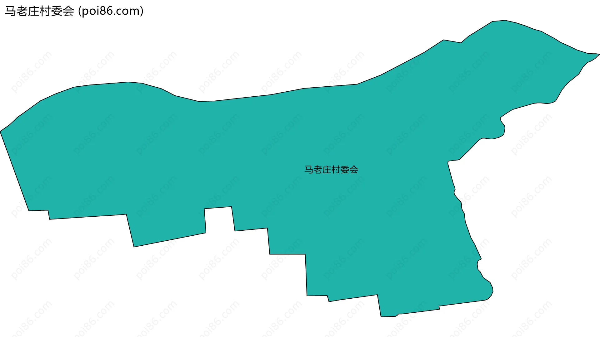 马老庄村委会边界地图