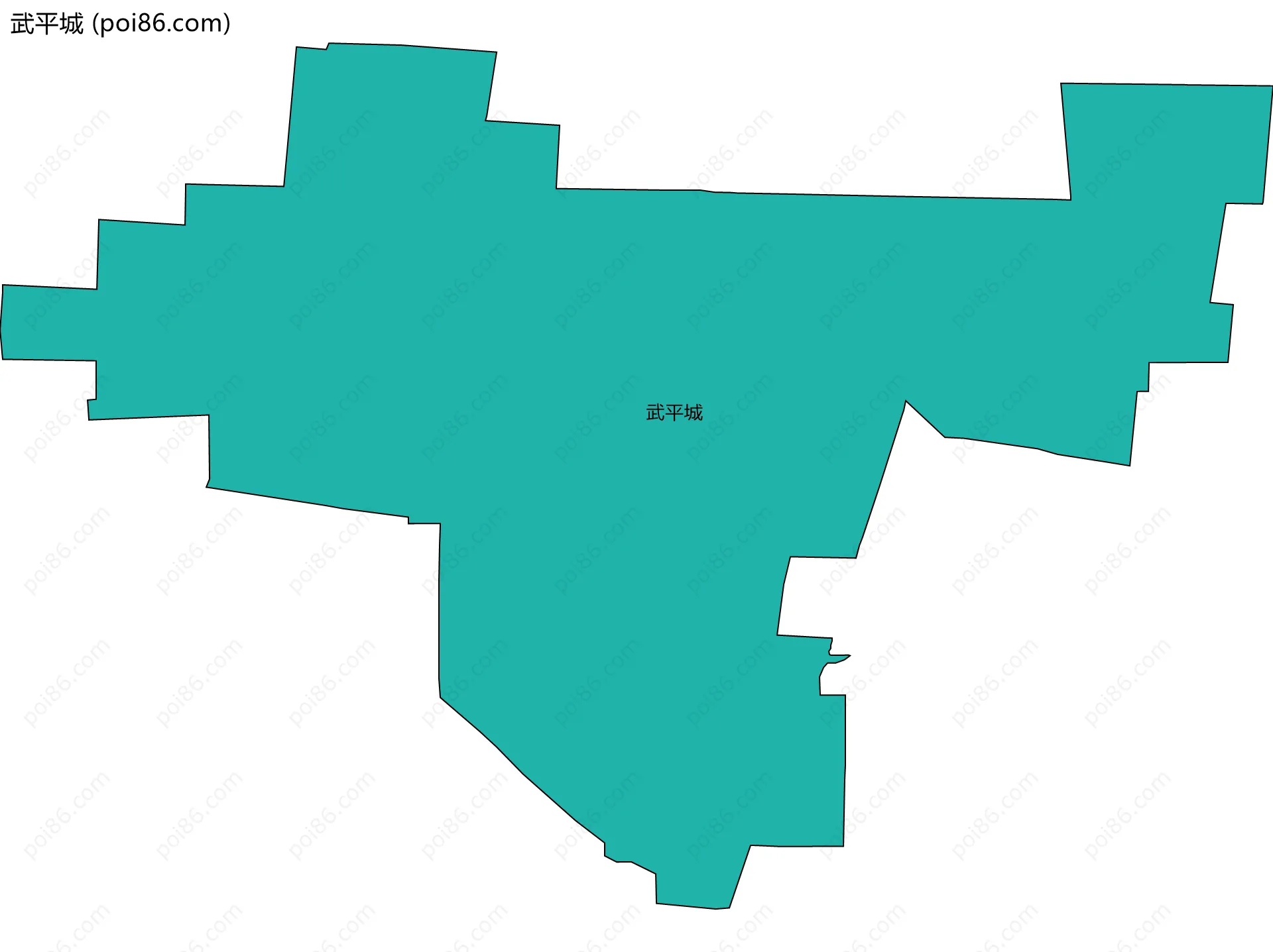 武平城边界地图