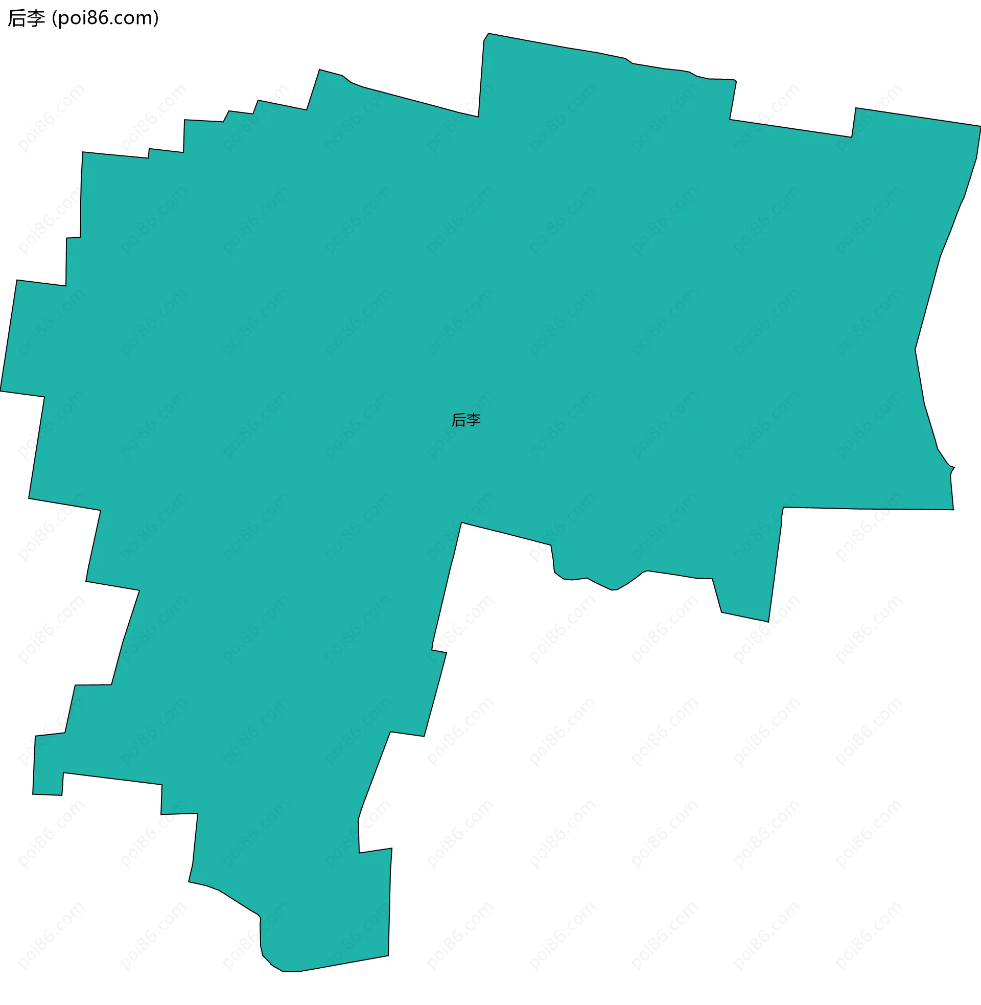 后李边界地图