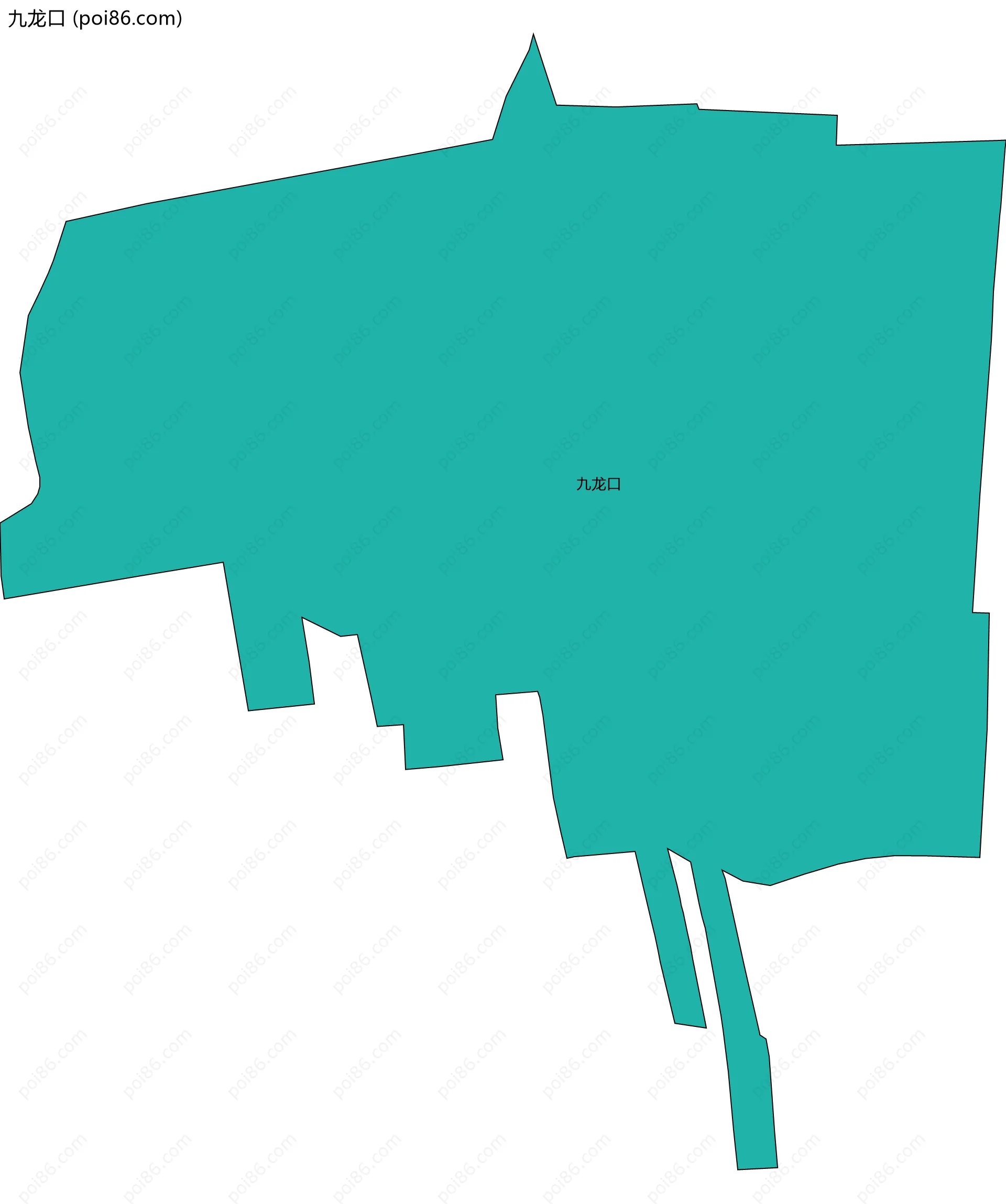 九龙口边界地图