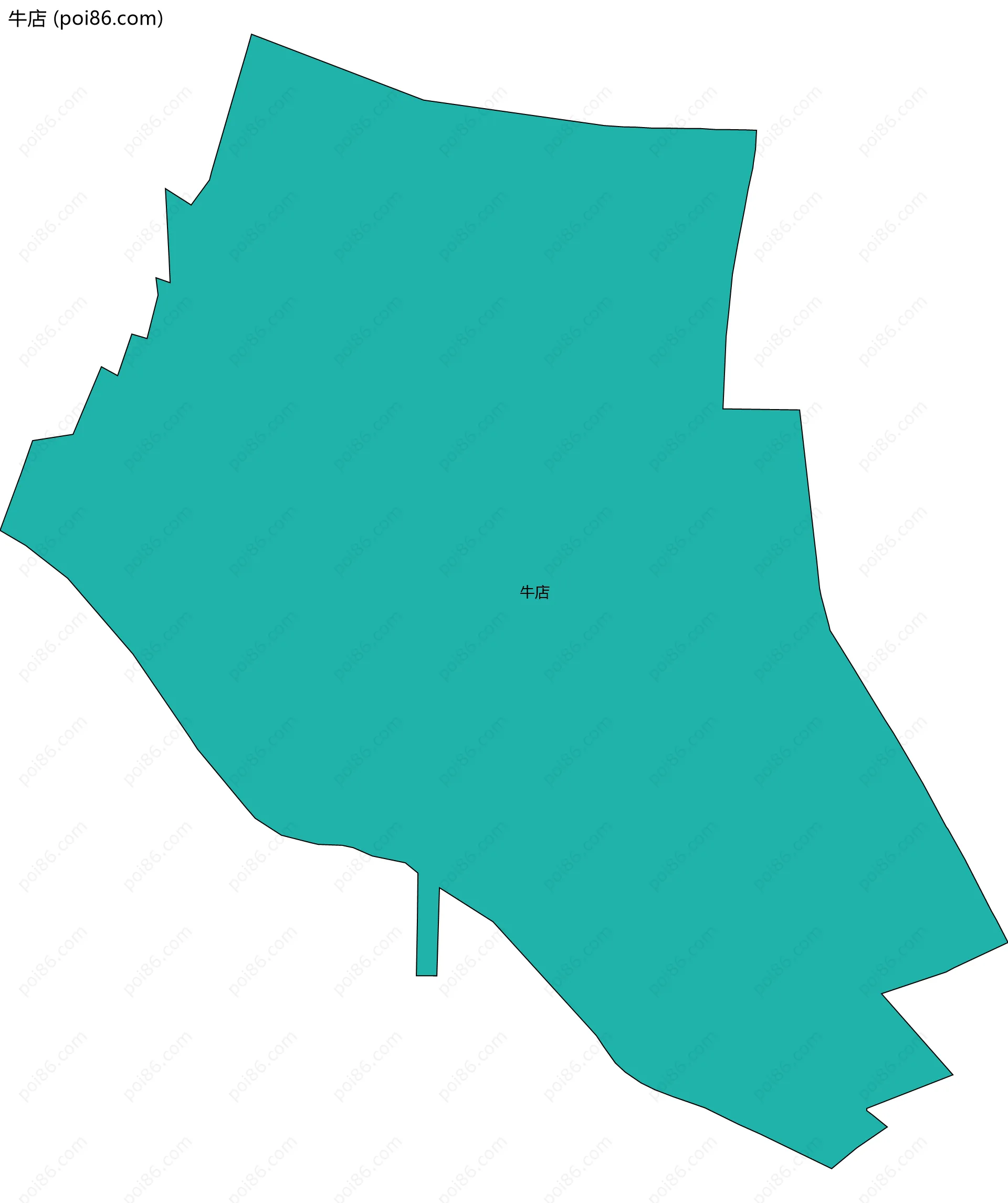 牛店边界地图