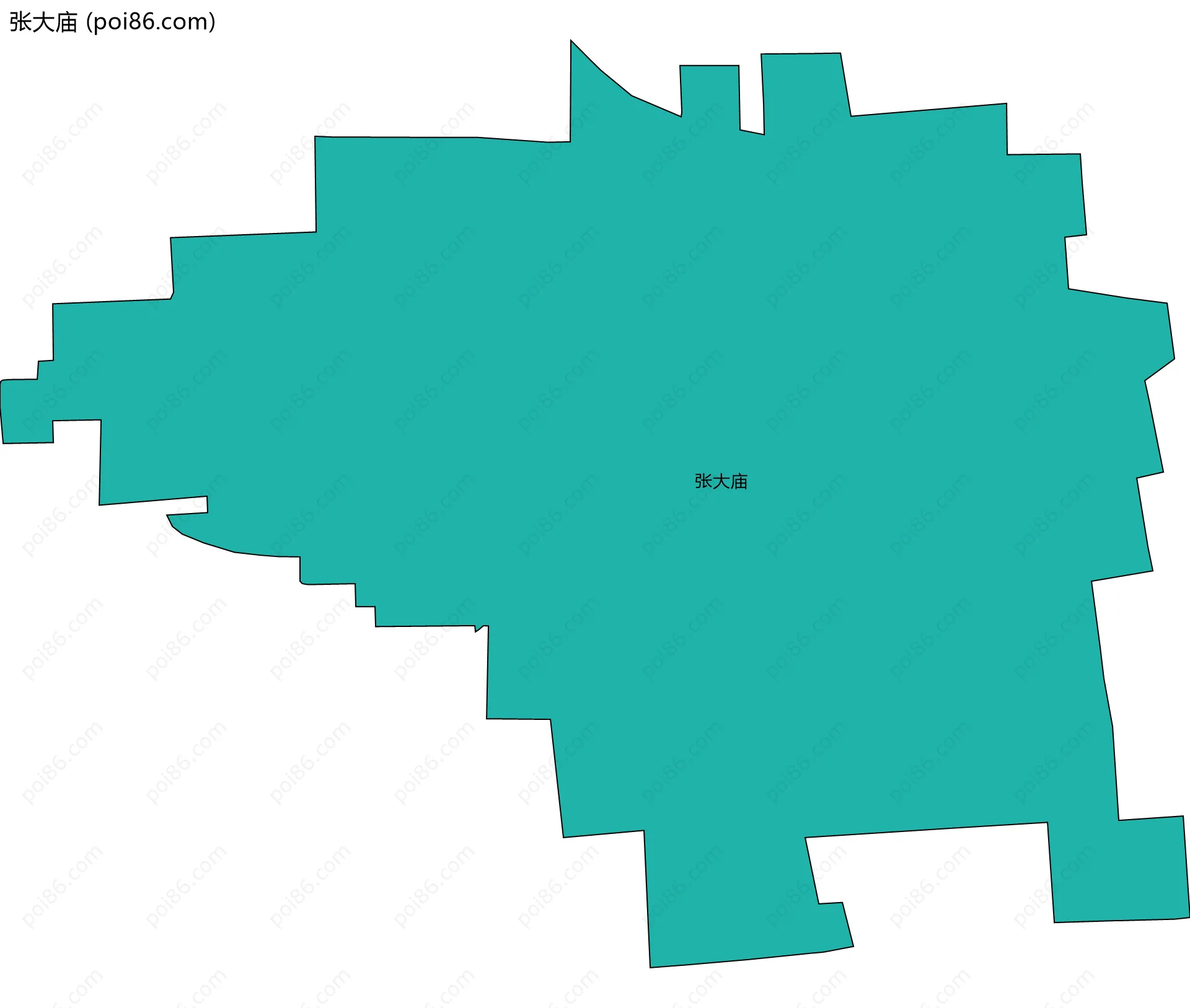 张大庙边界地图