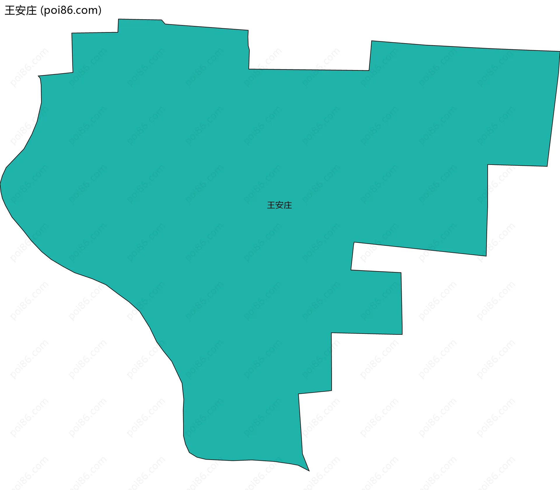 王安庄边界地图