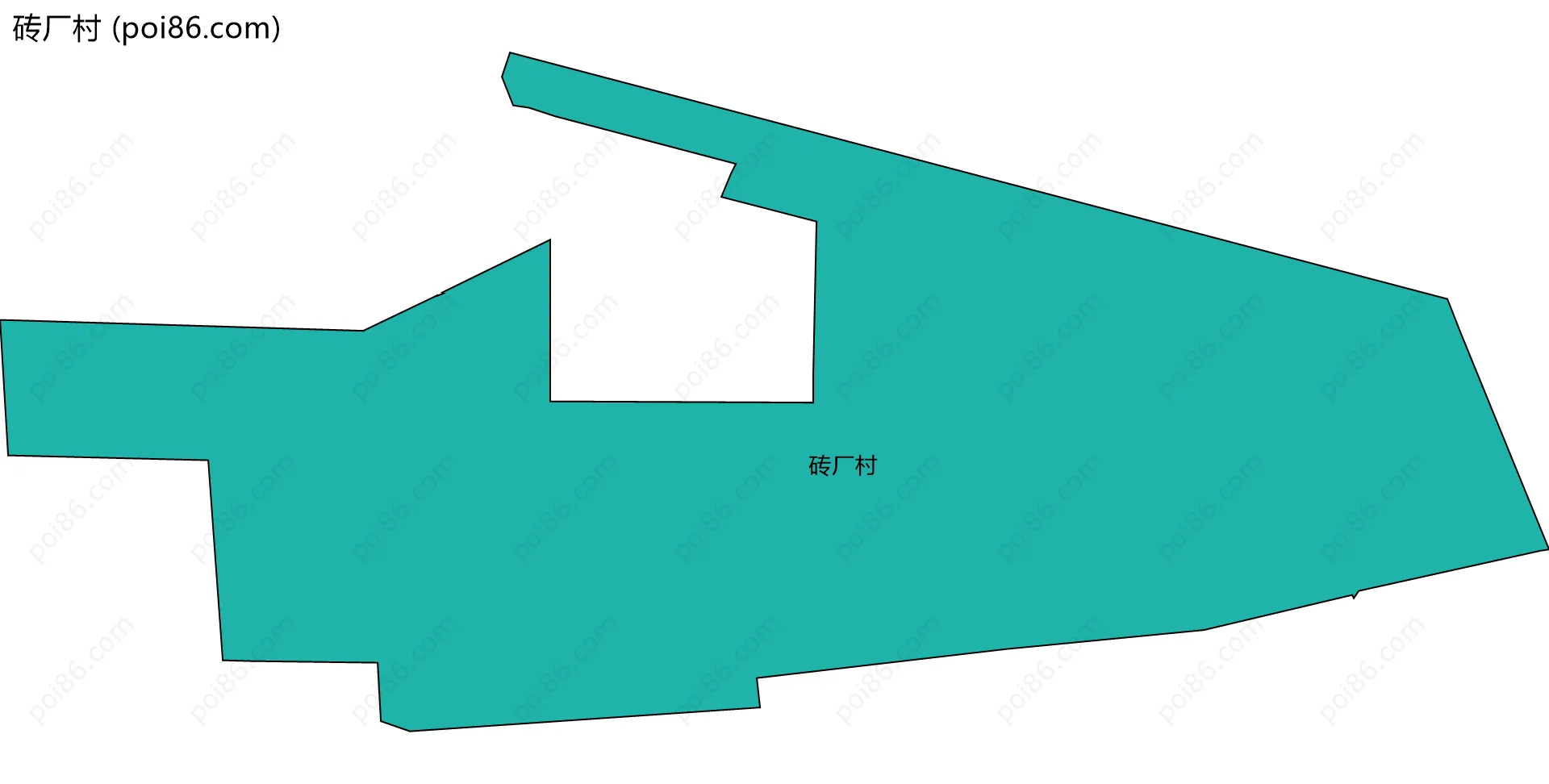 砖厂村边界地图