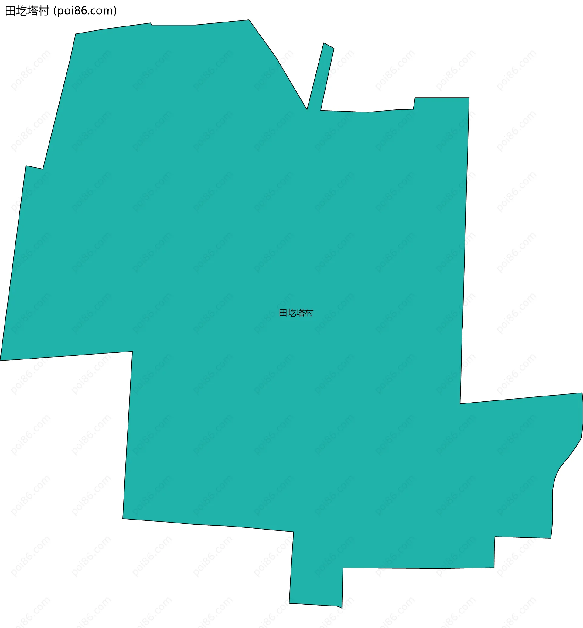 田圪塔村边界地图