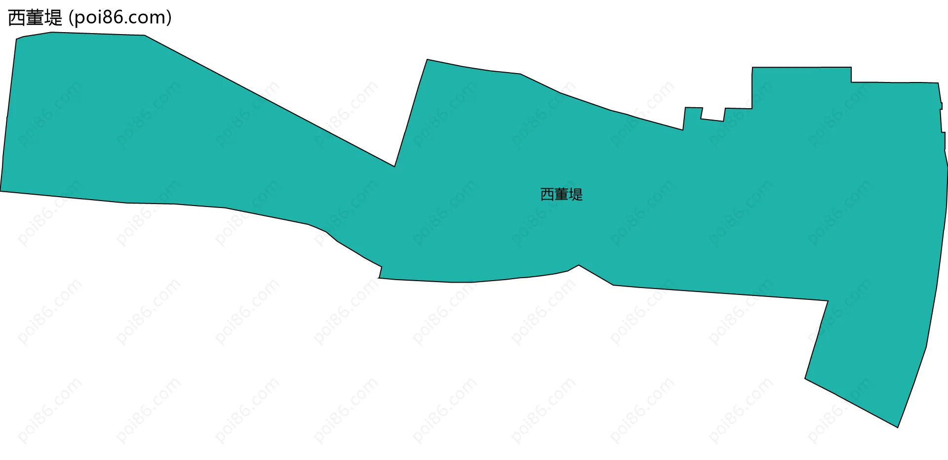 西董堤边界地图