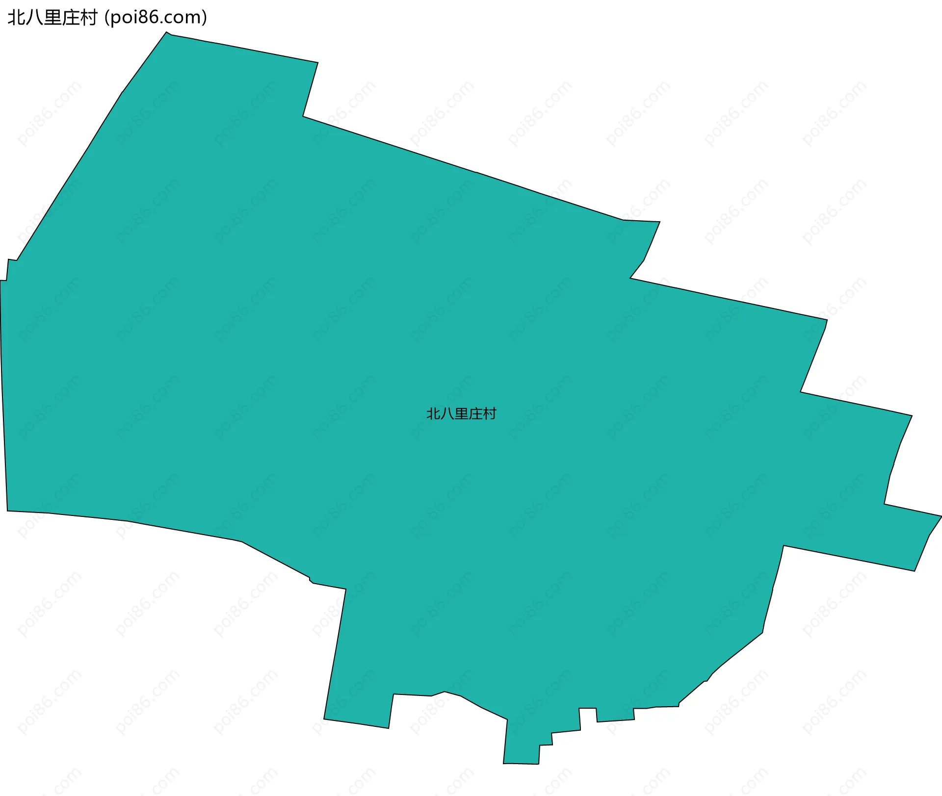 北八里庄村边界地图