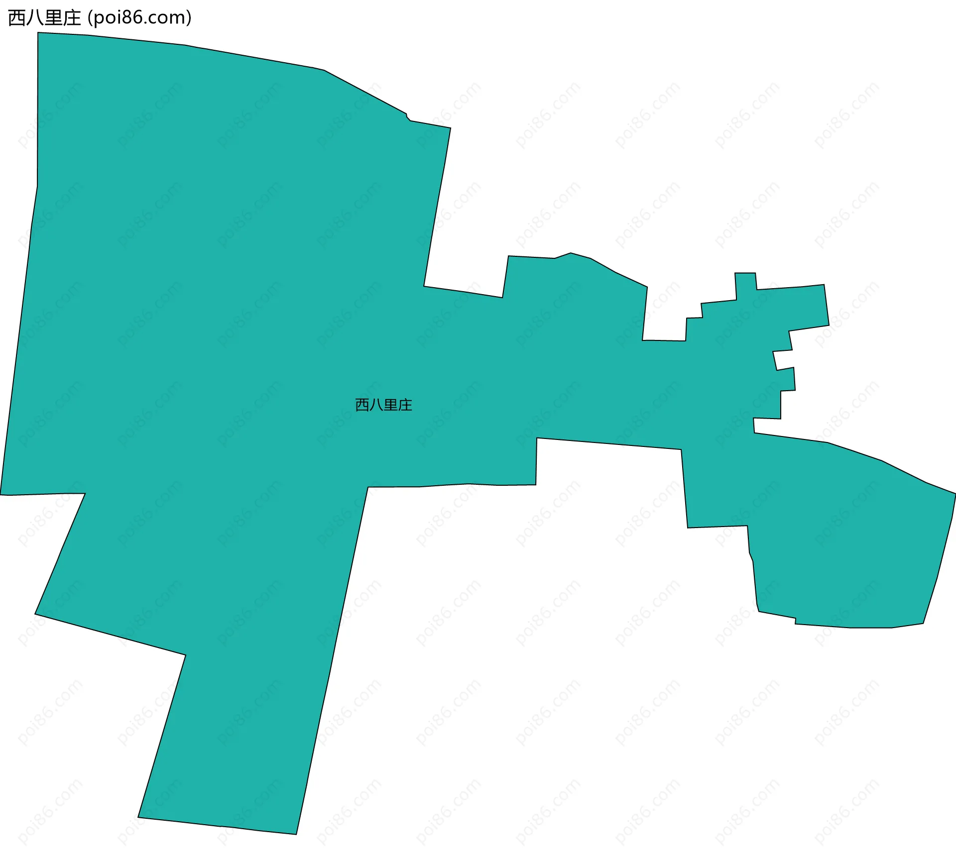 西八里庄边界地图