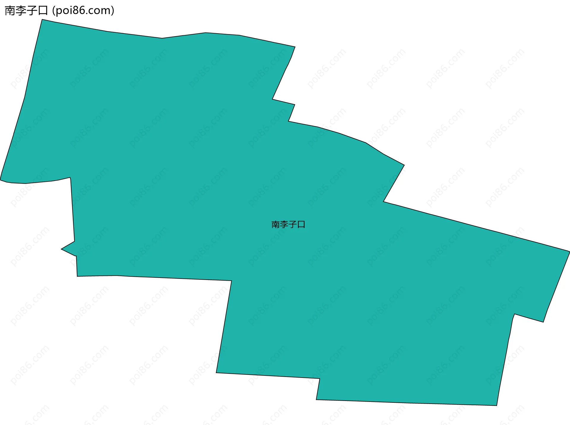 南李子口边界地图