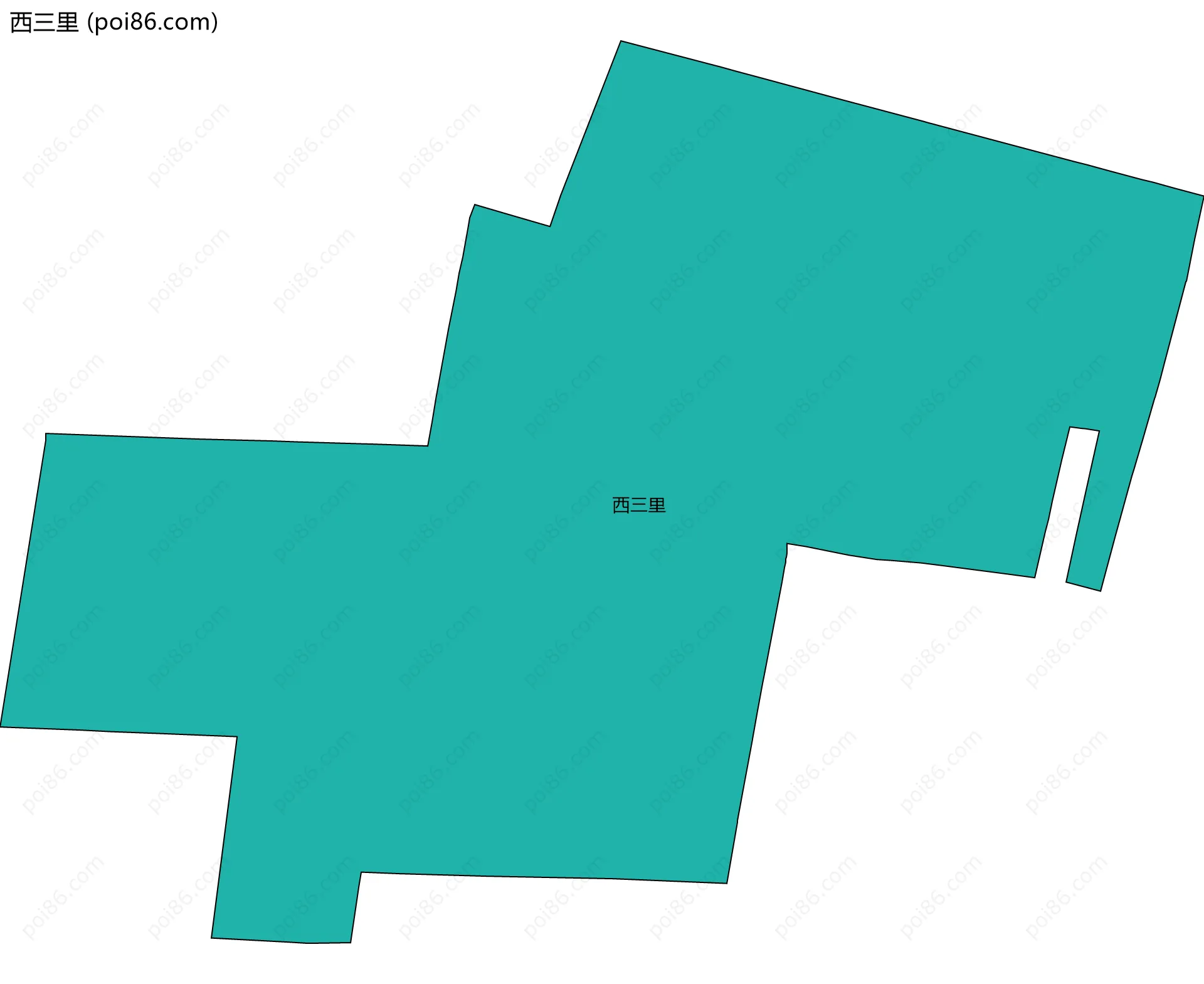 西三里边界地图