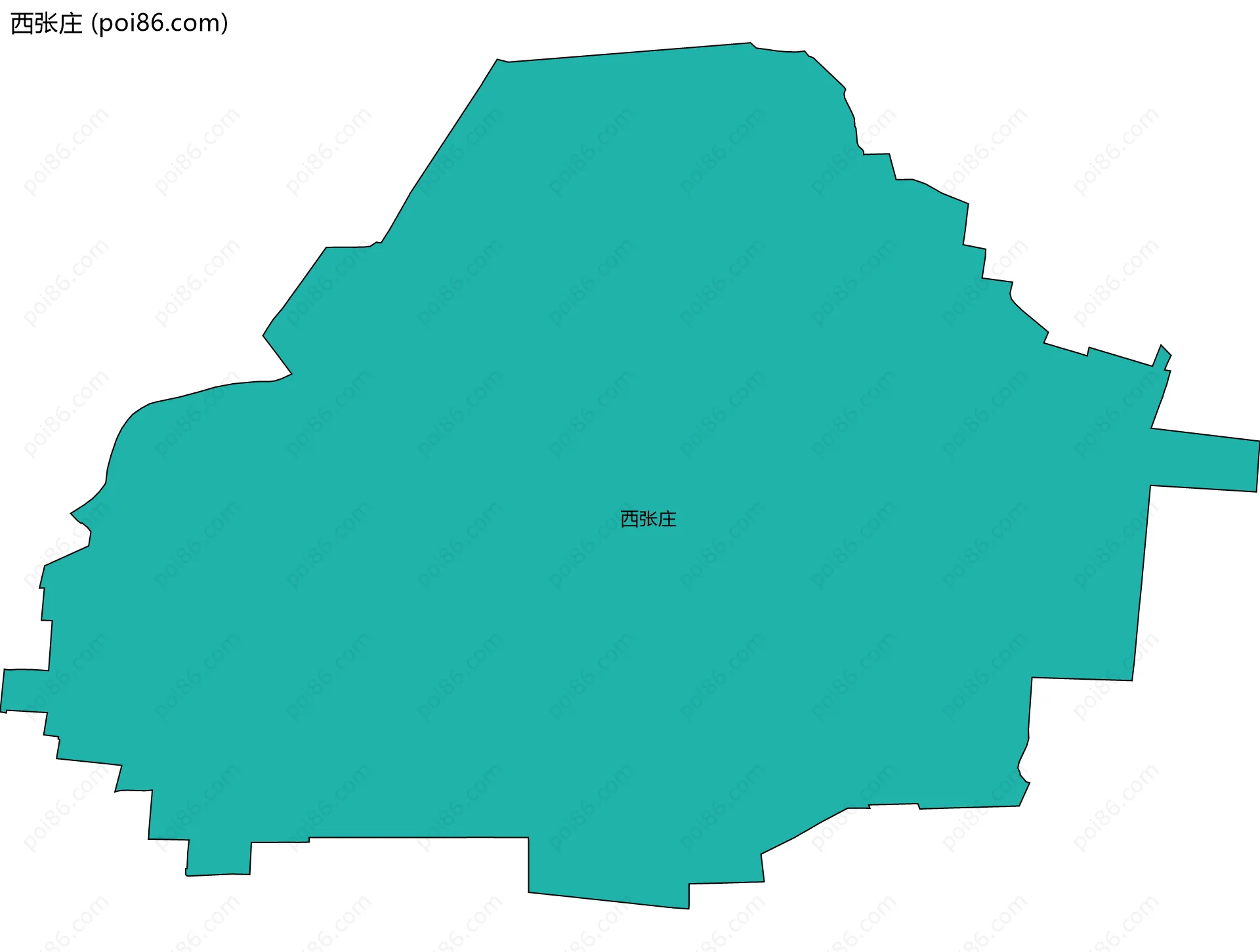 西张庄边界地图