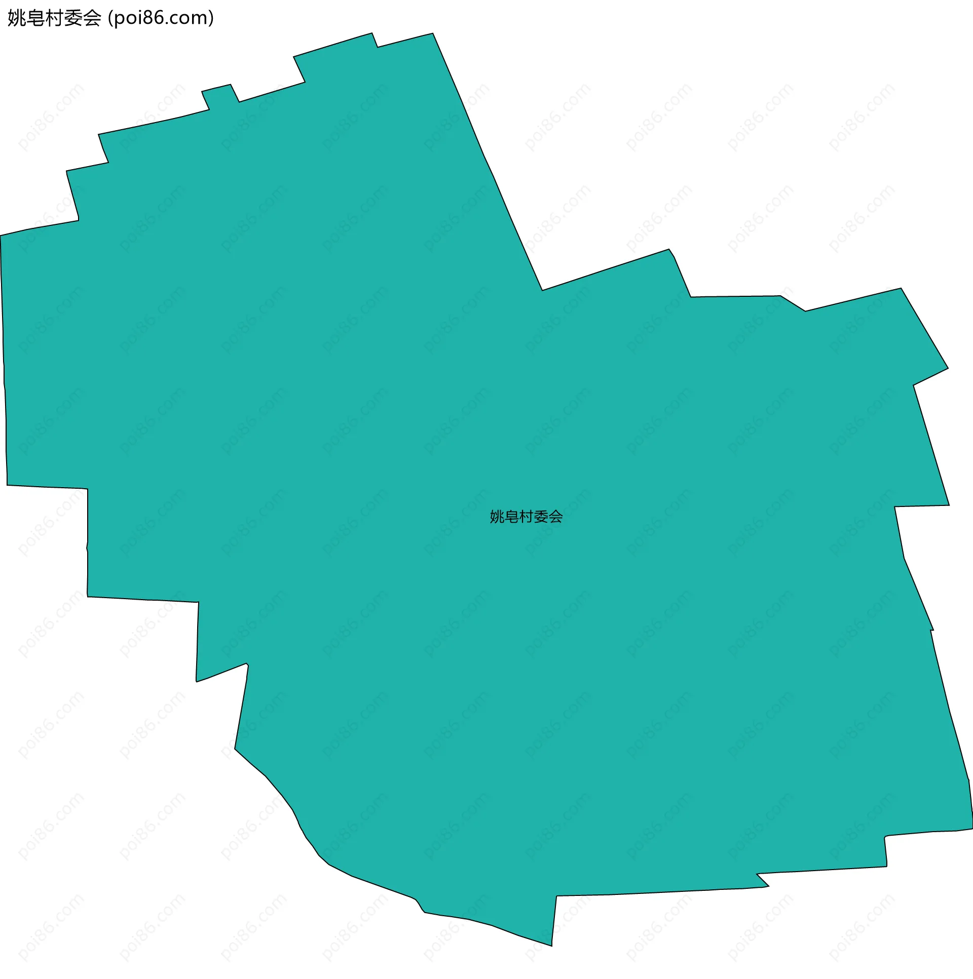 姚皂村委会边界地图