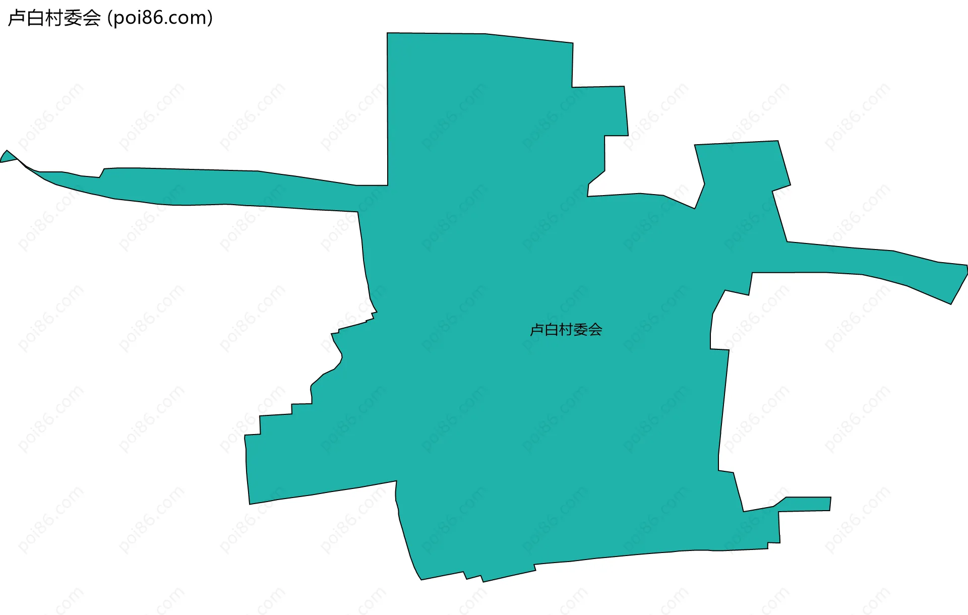 卢白村委会边界地图