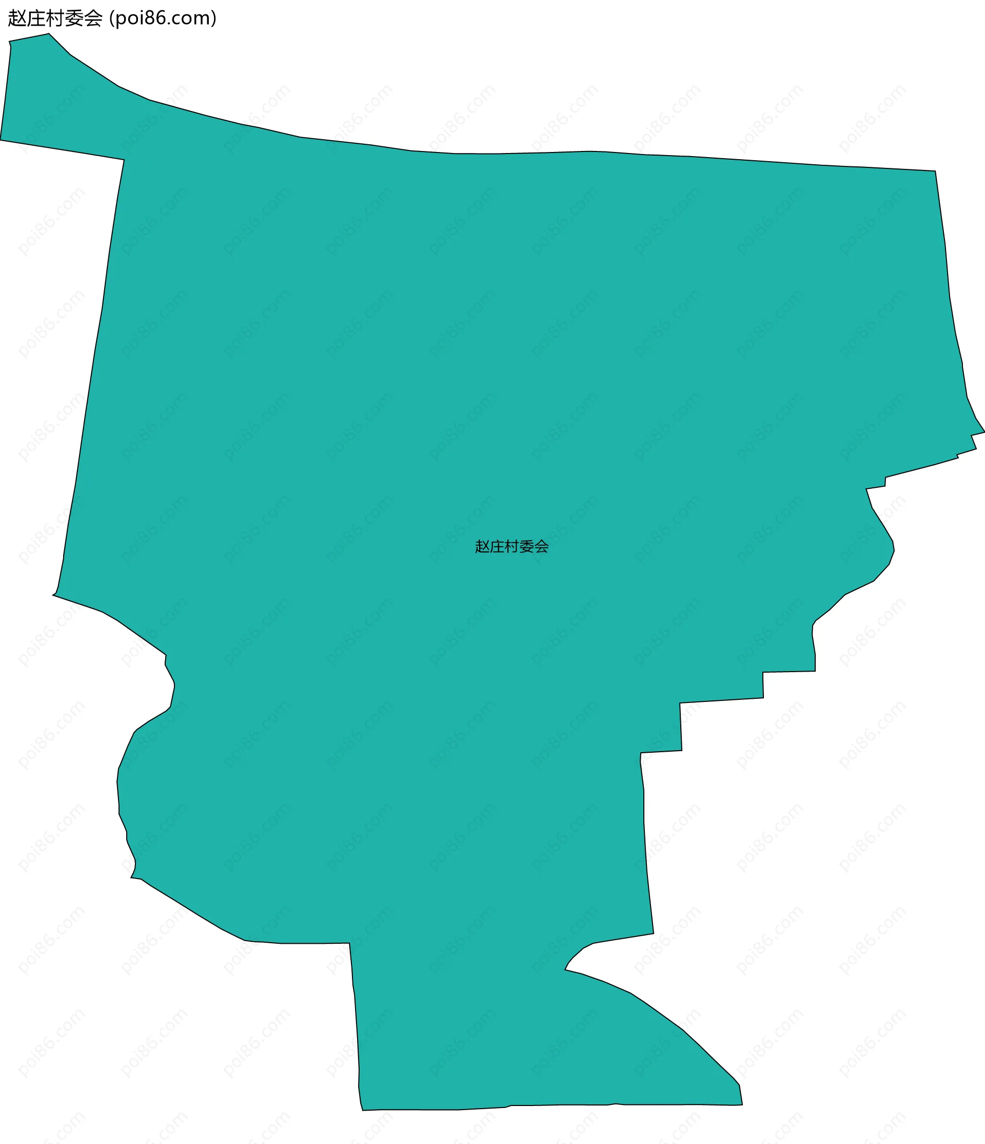 赵庄村委会边界地图