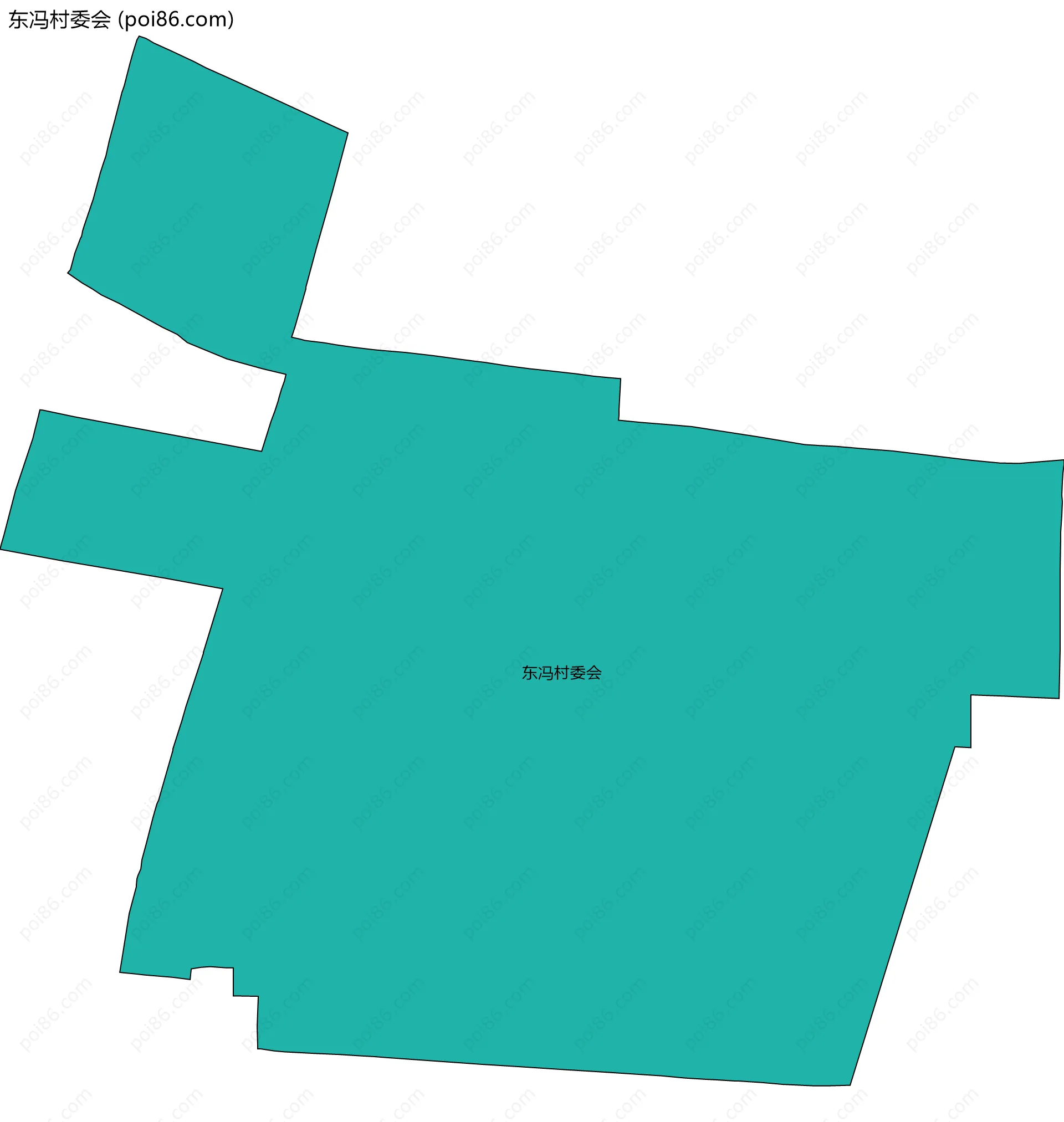 东冯村委会边界地图