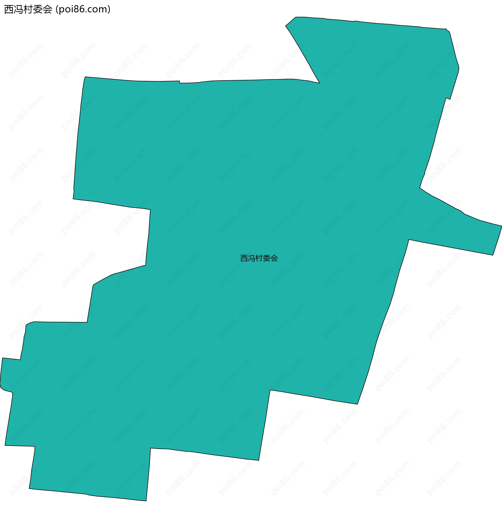 西冯村委会边界地图