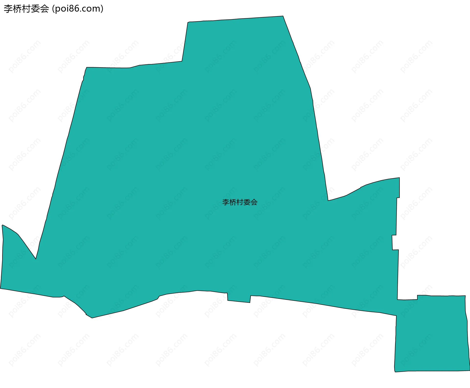 李桥村委会边界地图