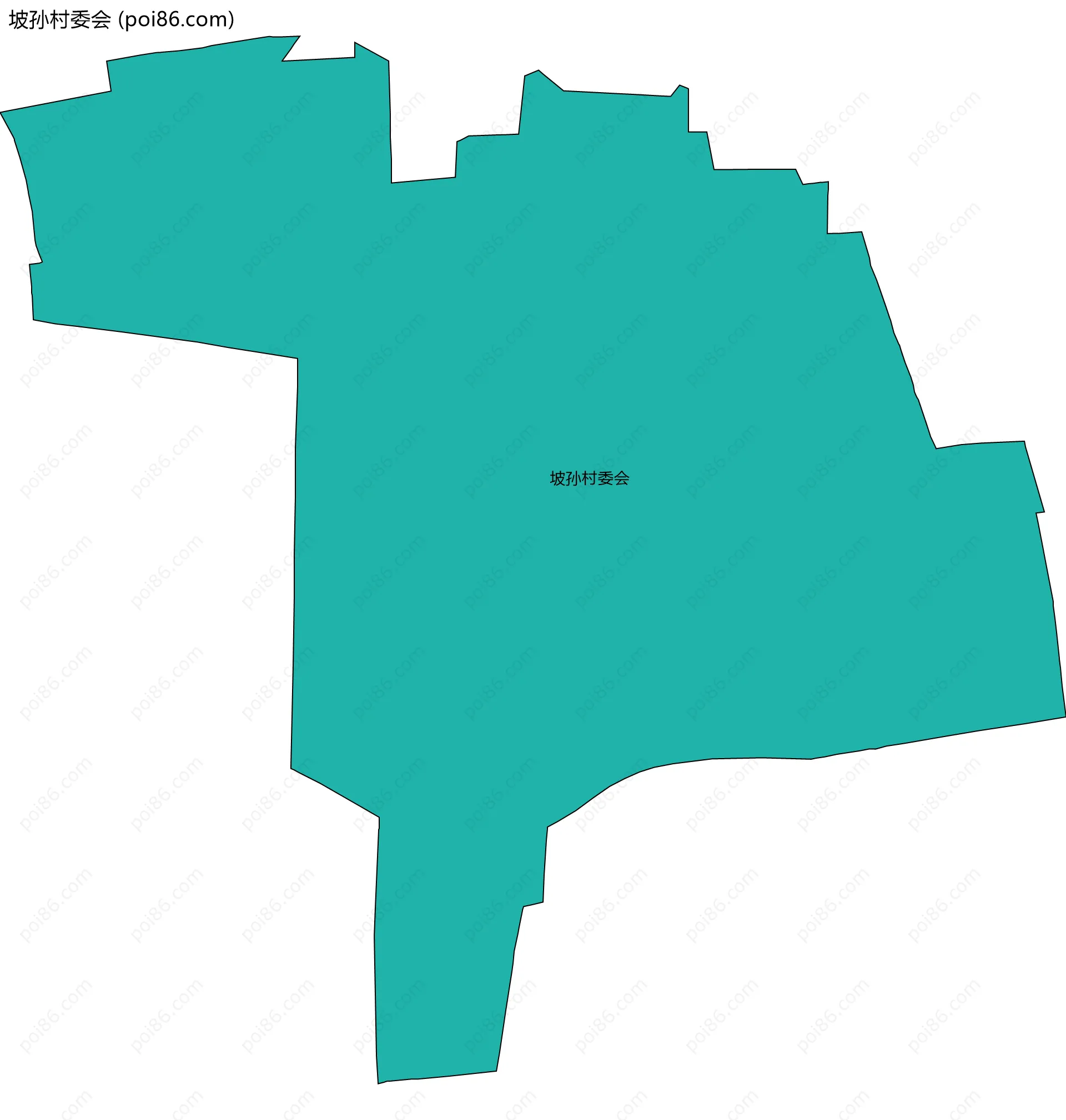 坡孙村委会边界地图