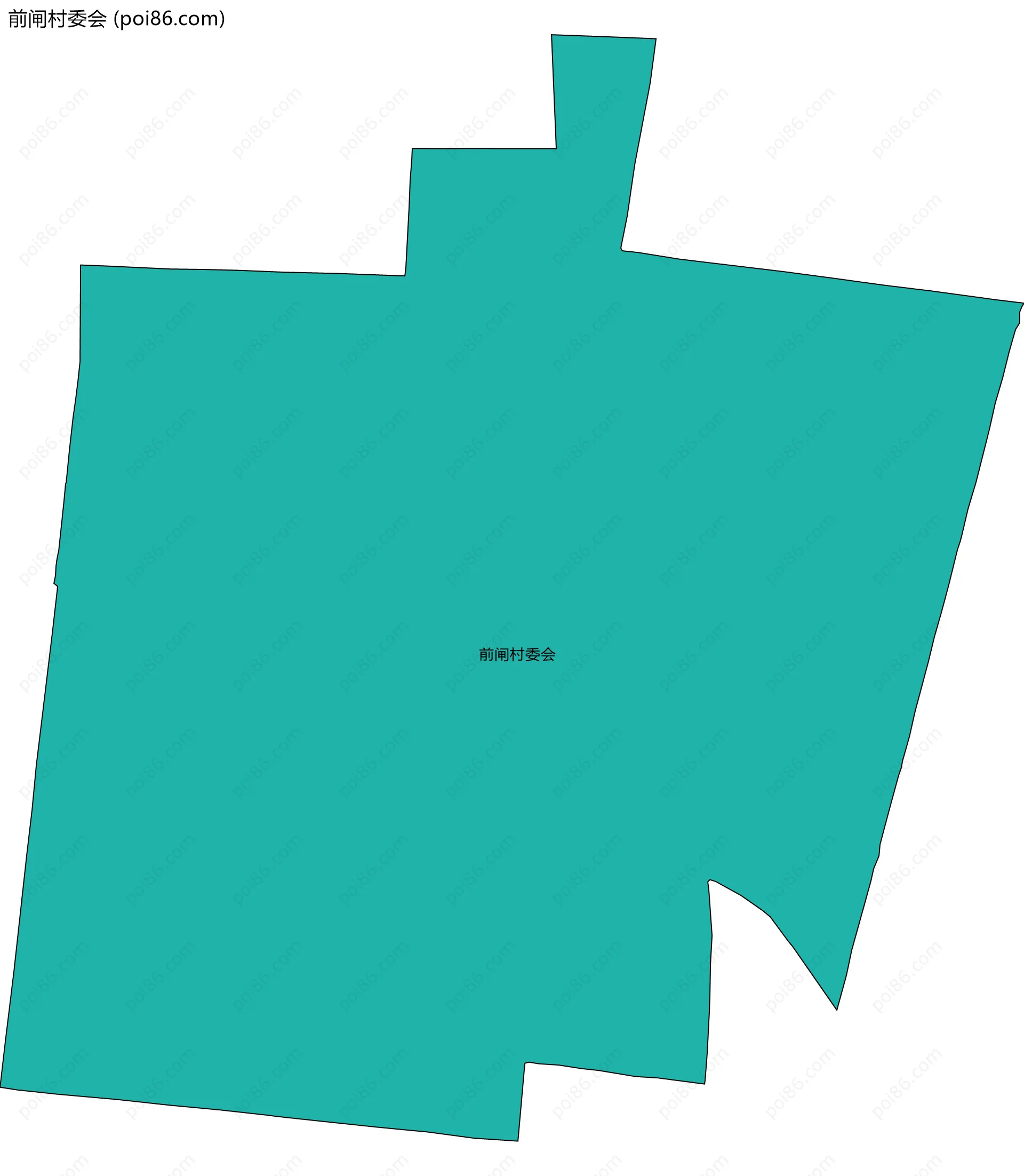 前闸村委会边界地图