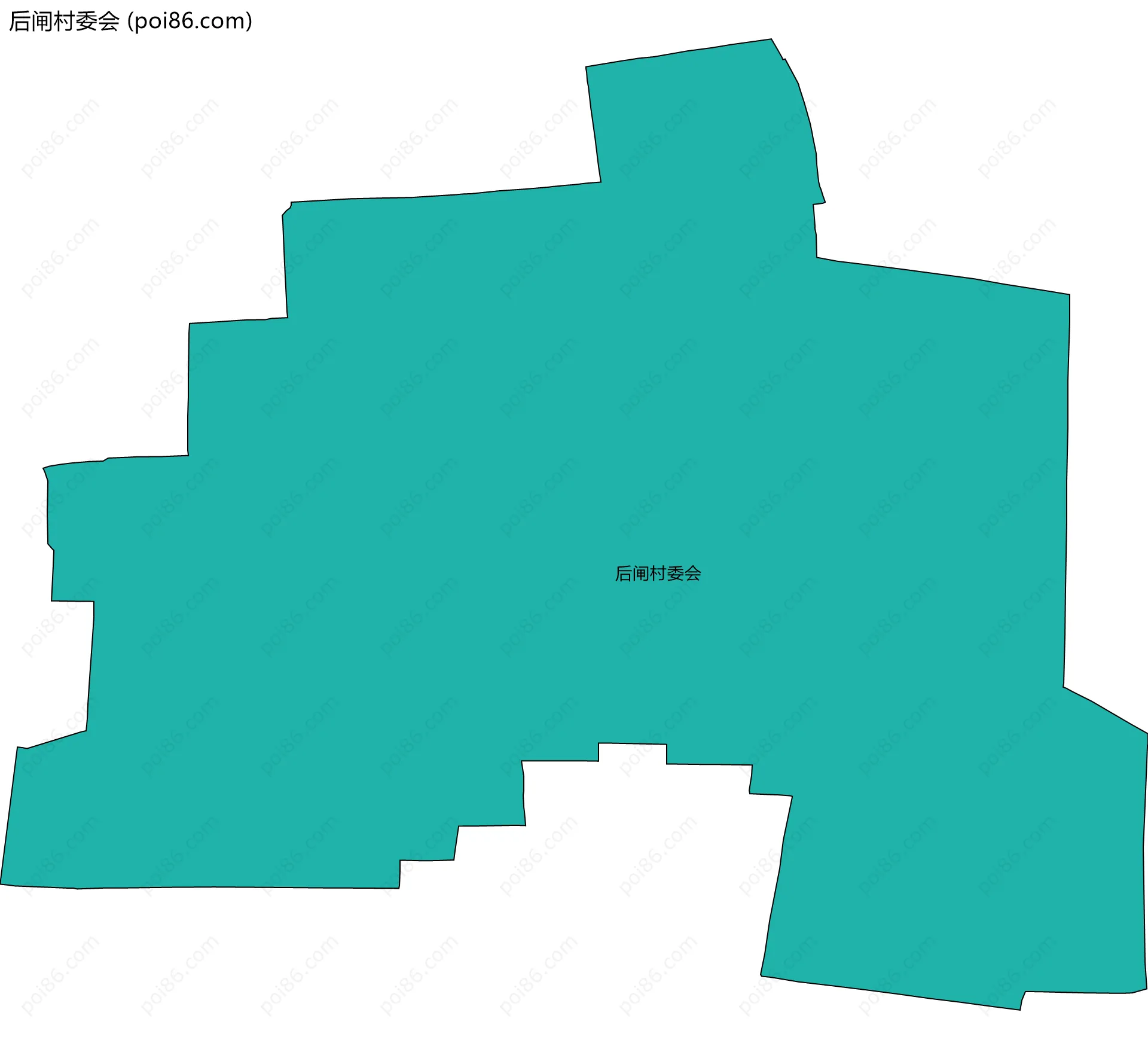 后闸村委会边界地图