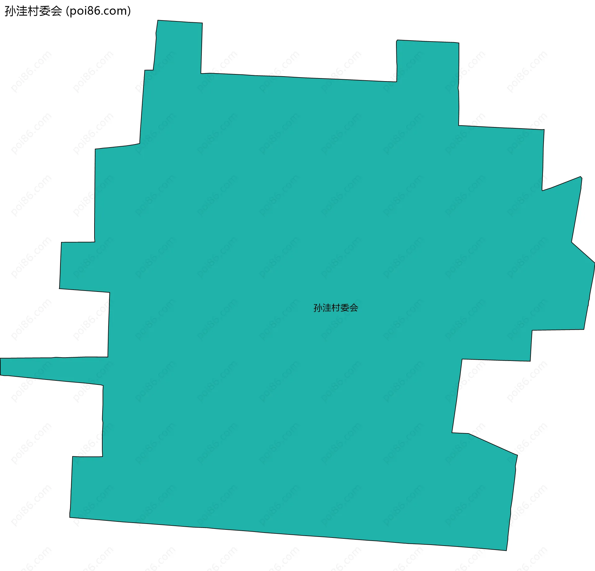 孙洼村委会边界地图