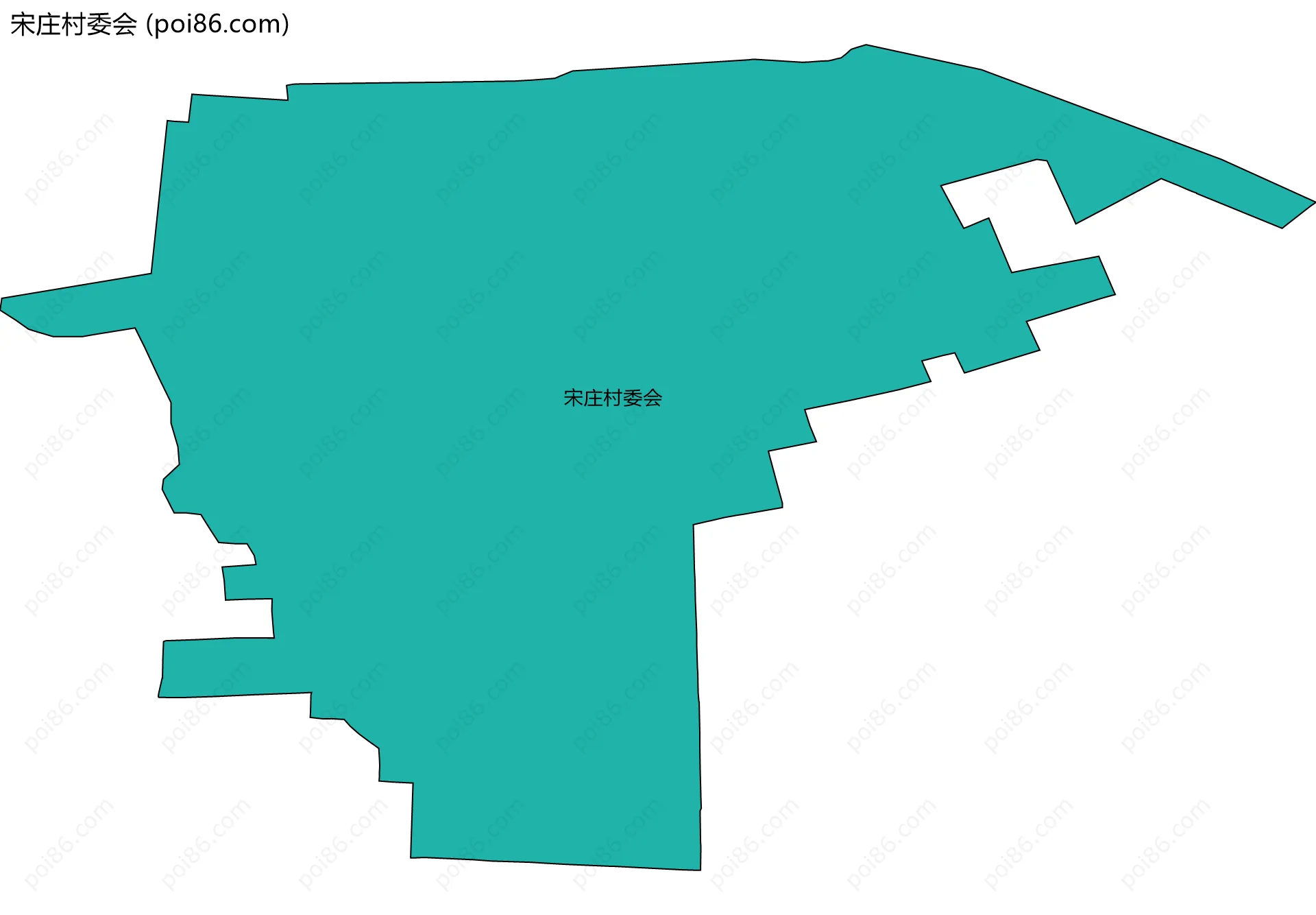 宋庄村委会边界地图