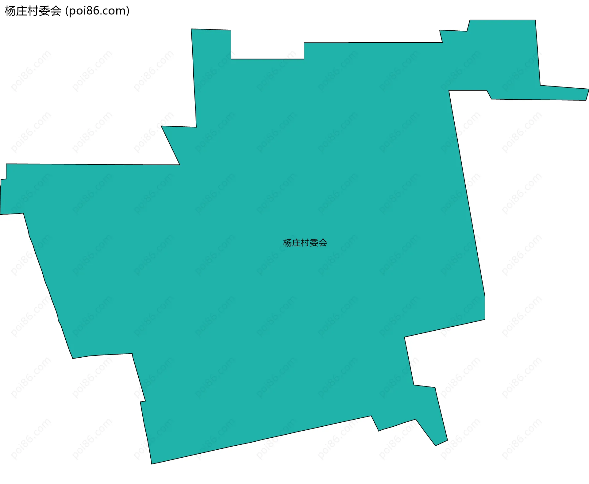 杨庄村委会边界地图