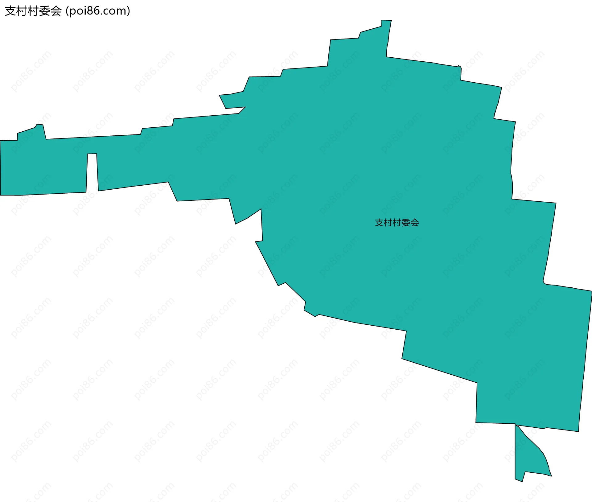 支村村委会边界地图