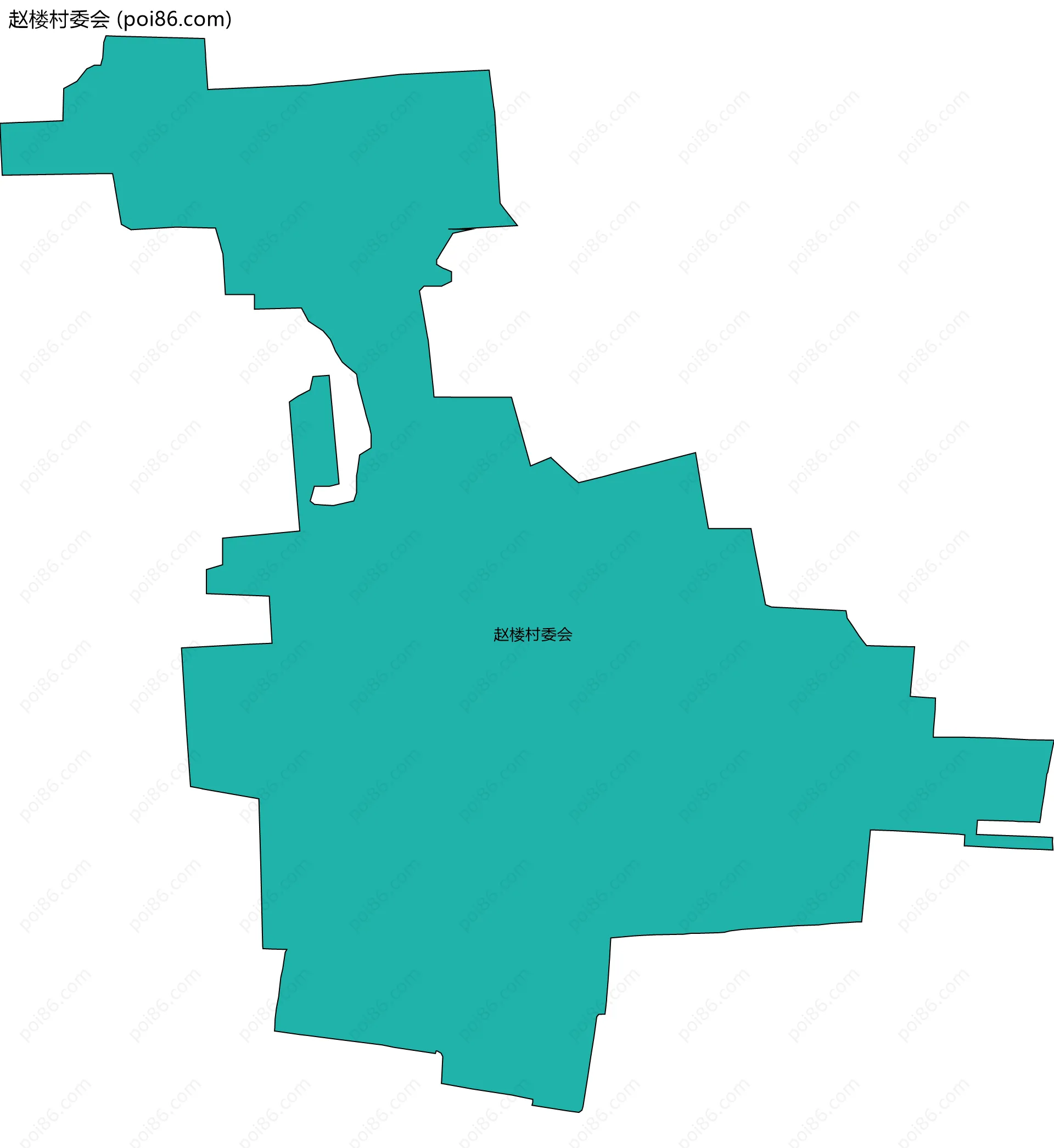 赵楼村委会边界地图