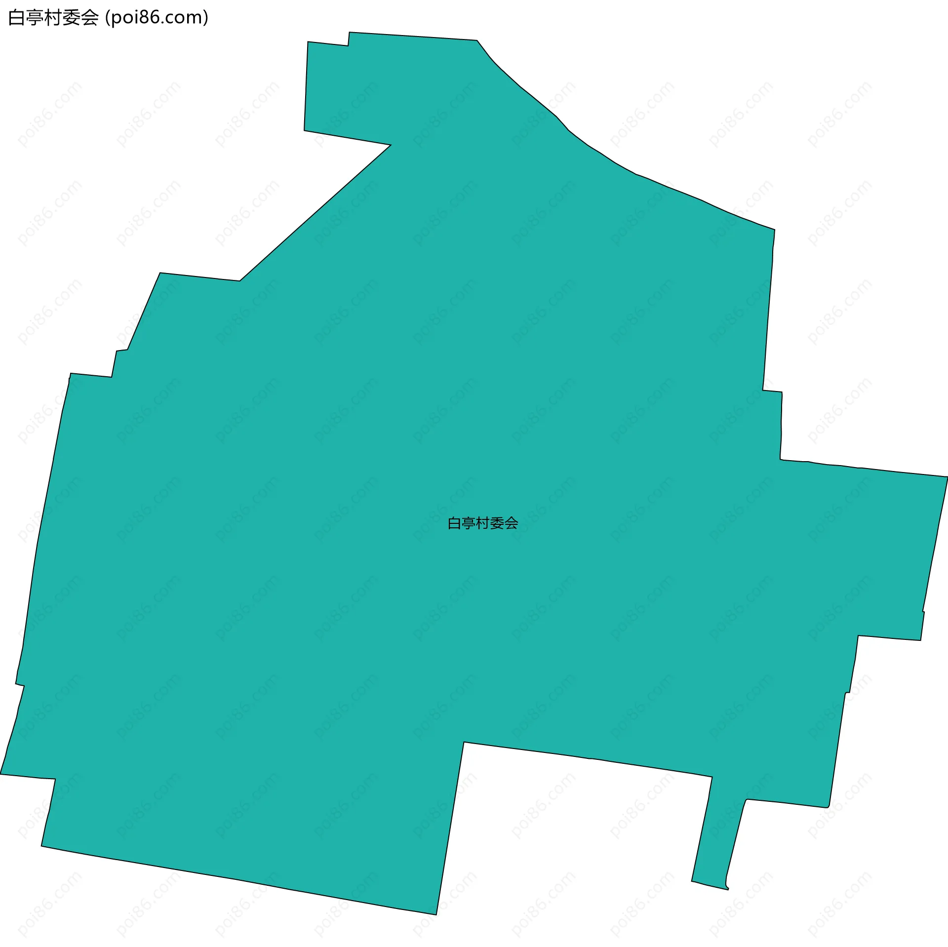 白亭村委会边界地图