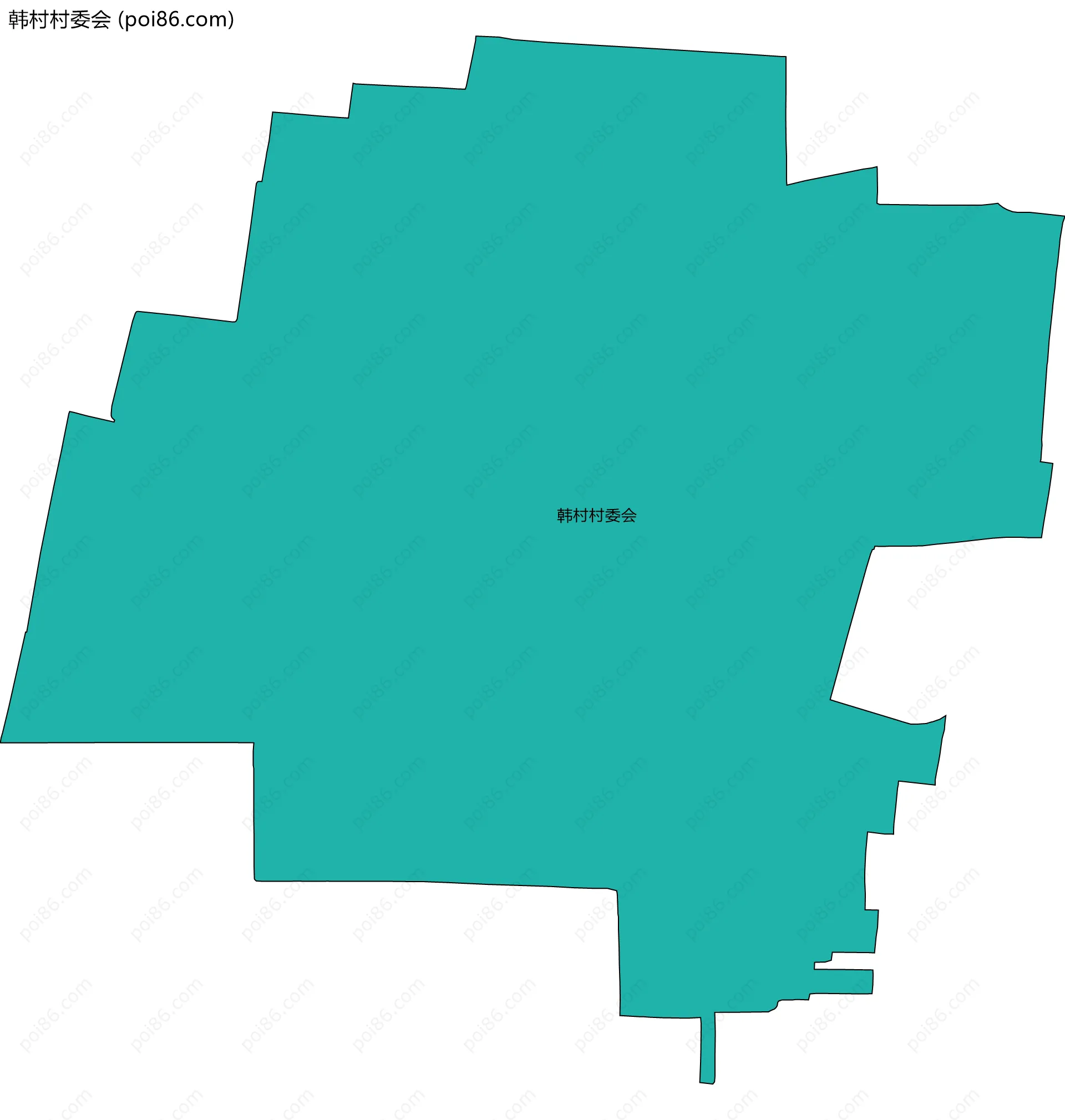 韩村村委会边界地图