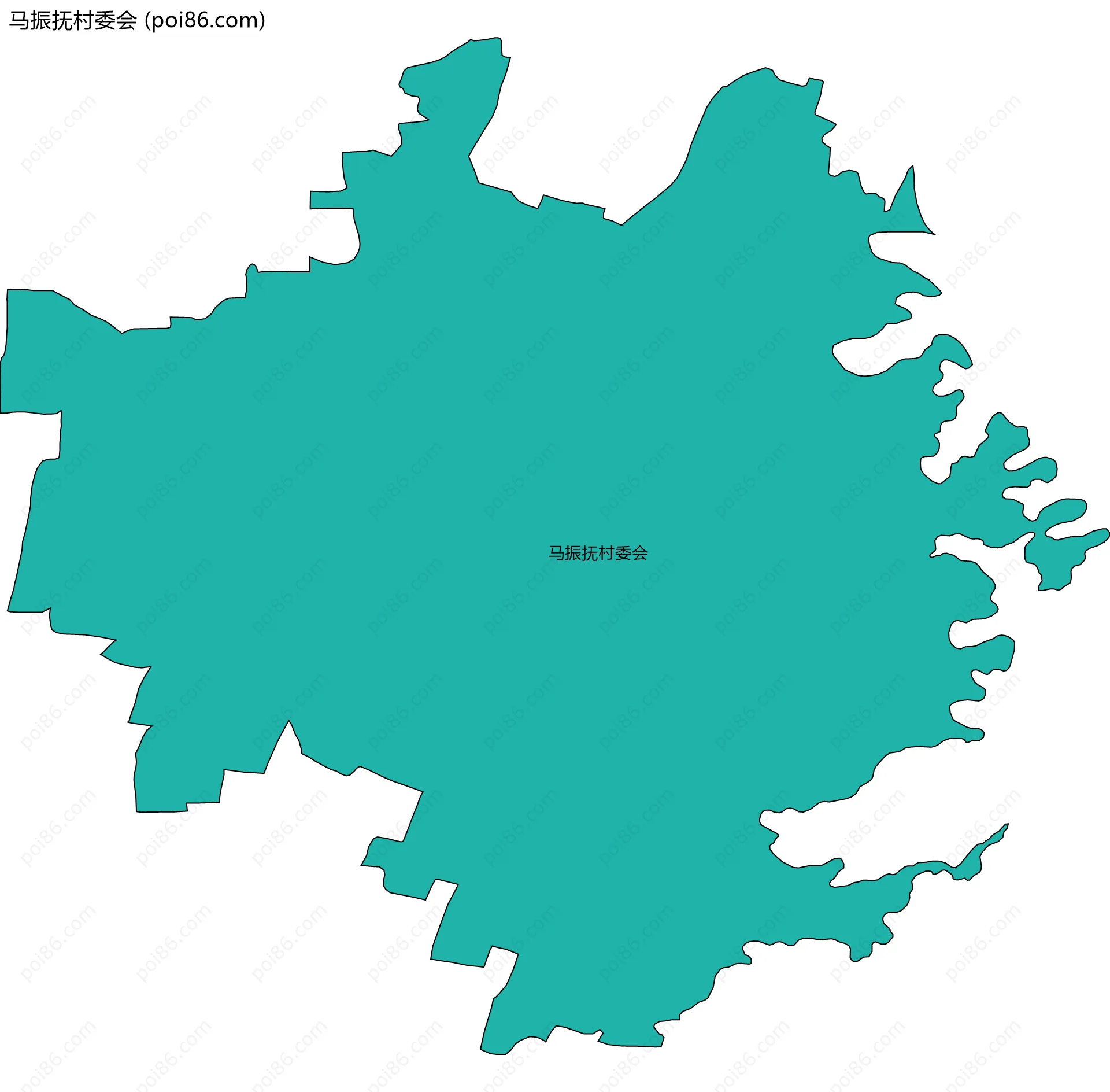 马振抚村委会边界地图