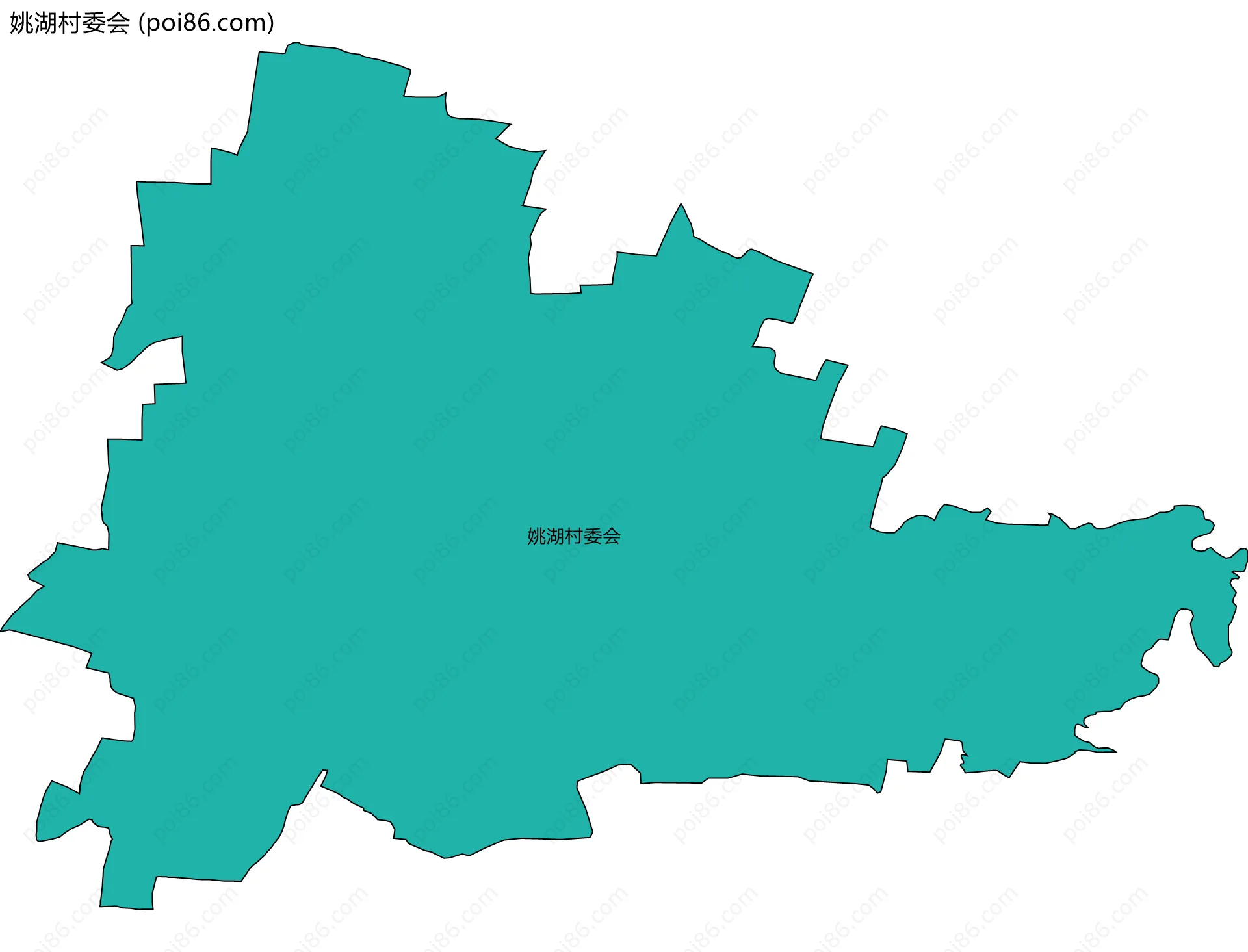 姚湖村委会边界地图