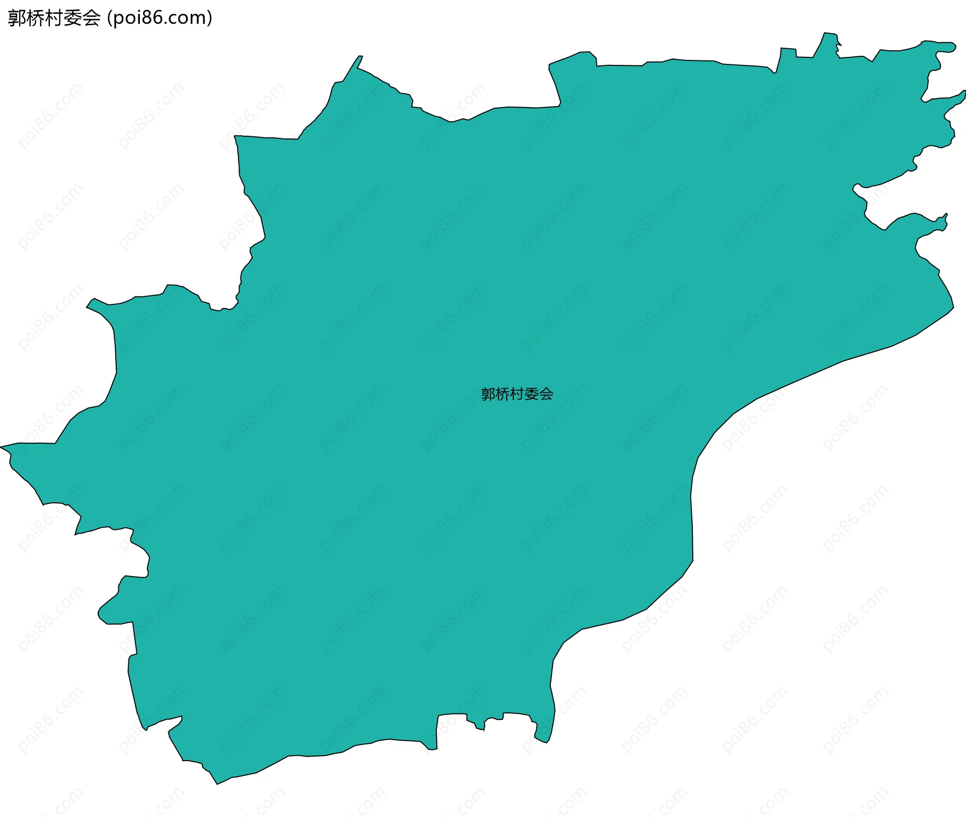 郭桥村委会边界地图
