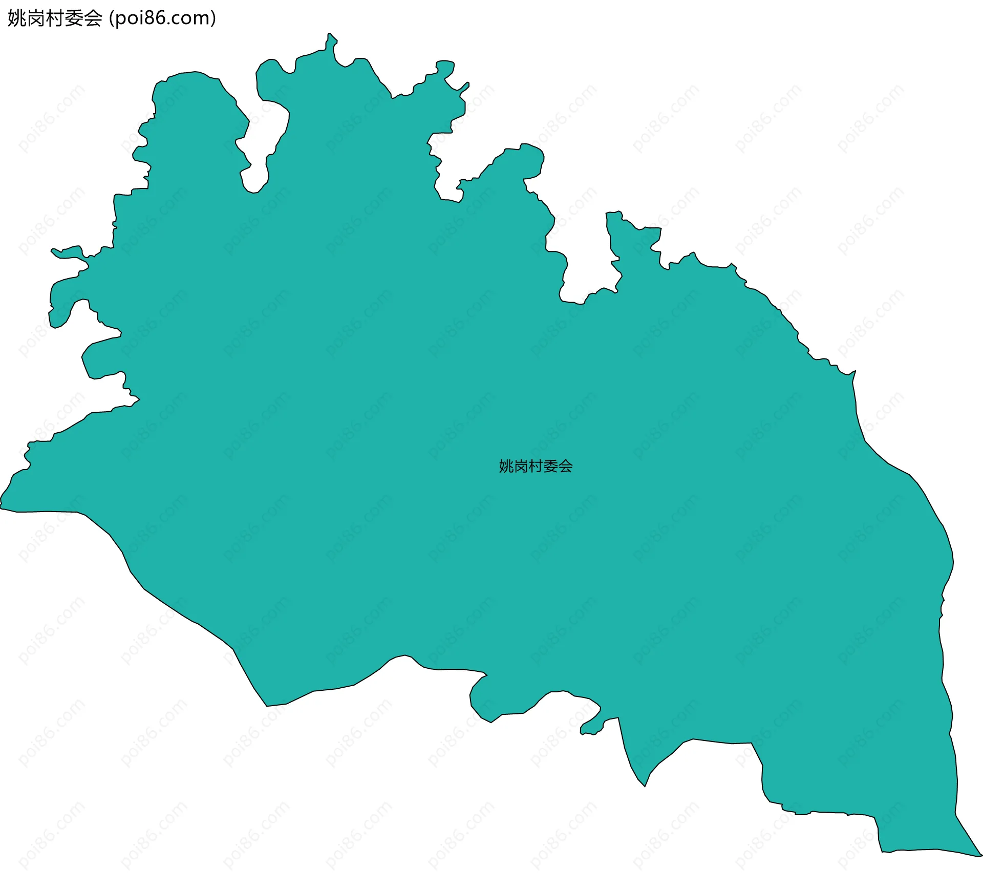 姚岗村委会边界地图