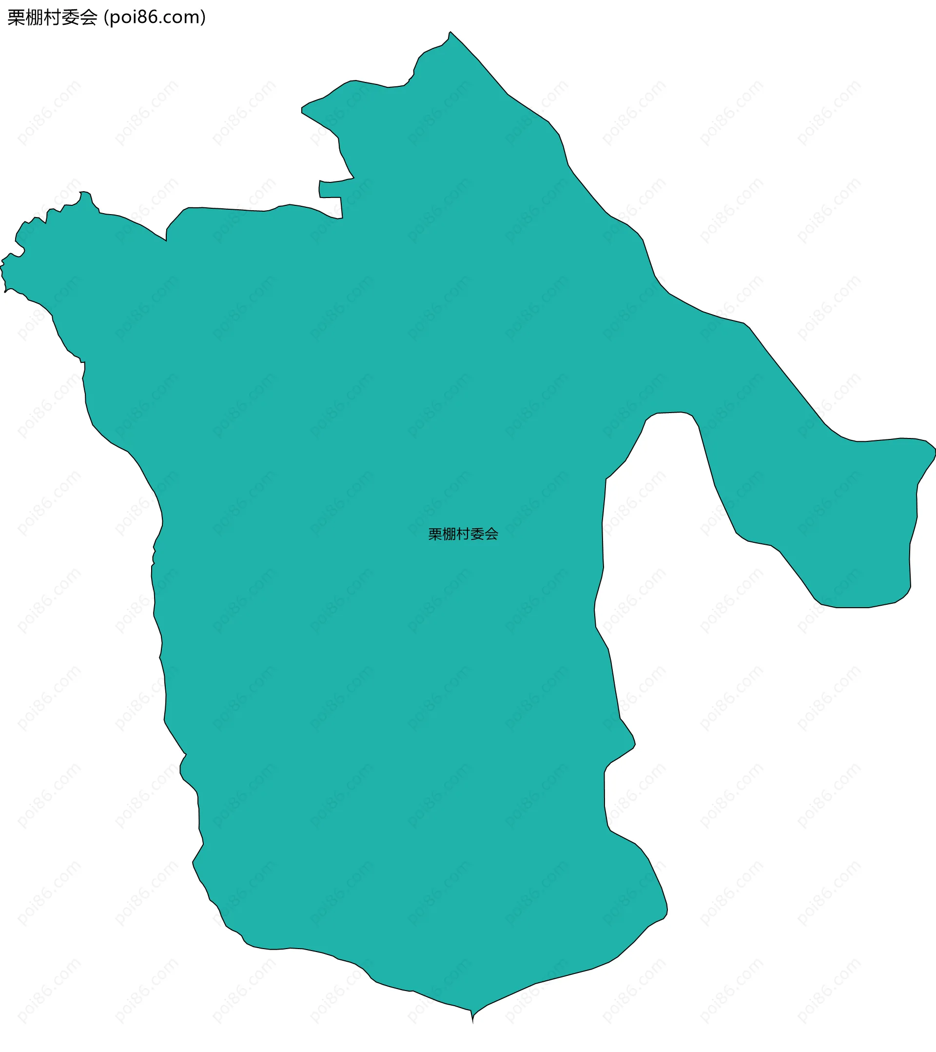 栗棚村委会边界地图