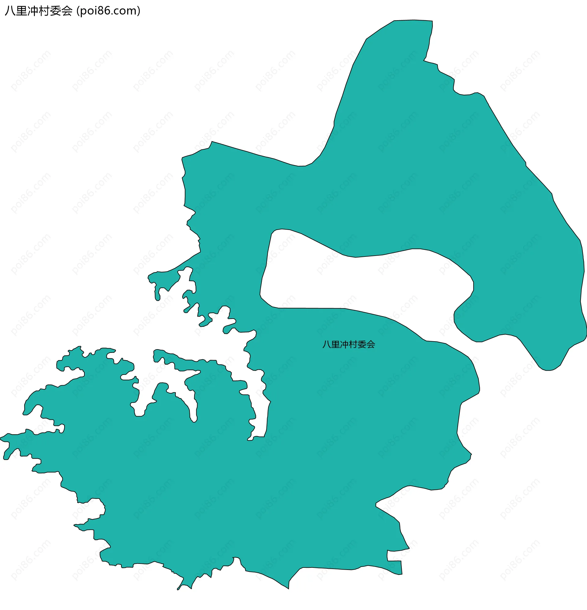 八里冲村委会边界地图