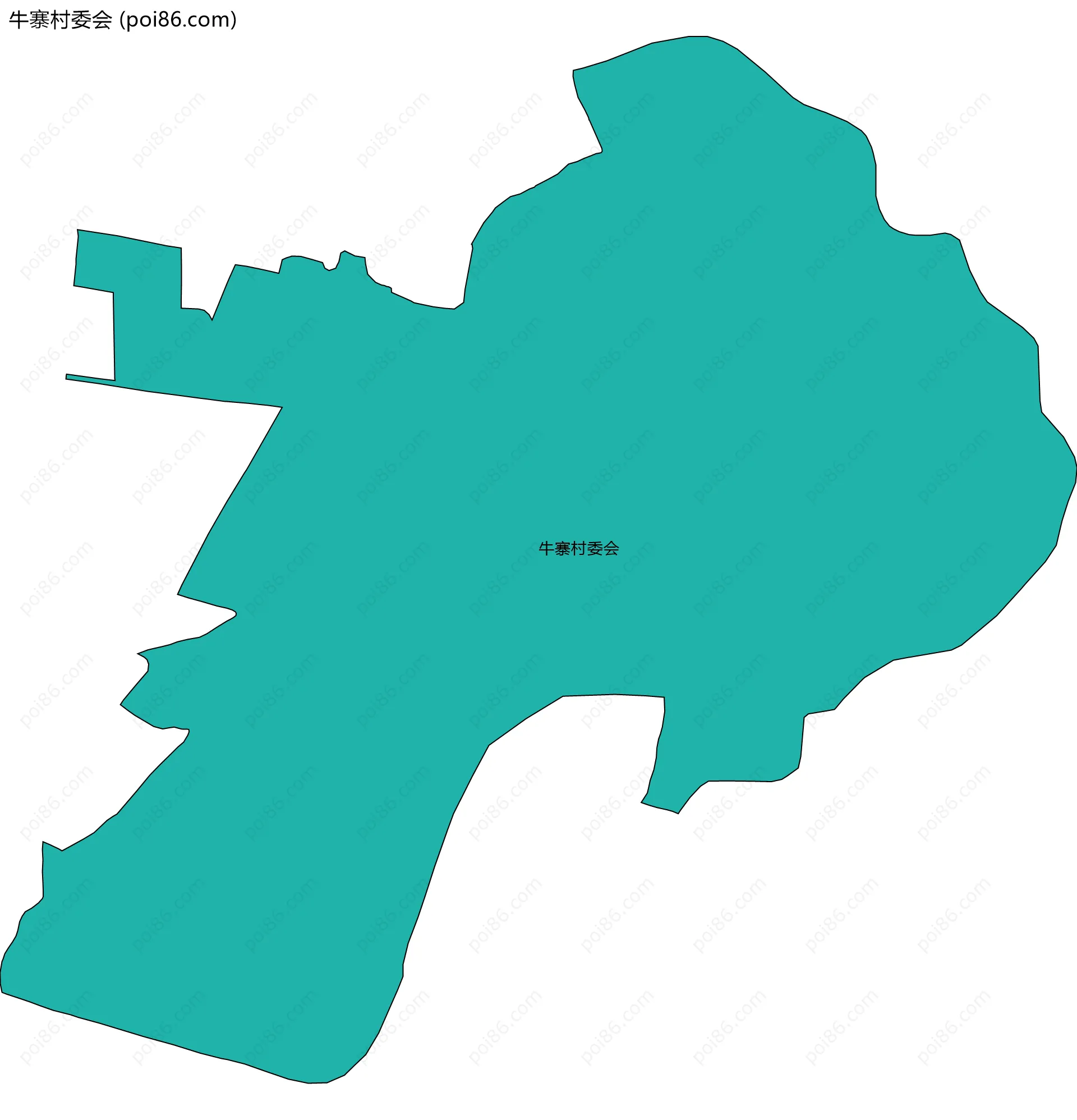 牛寨村委会边界地图