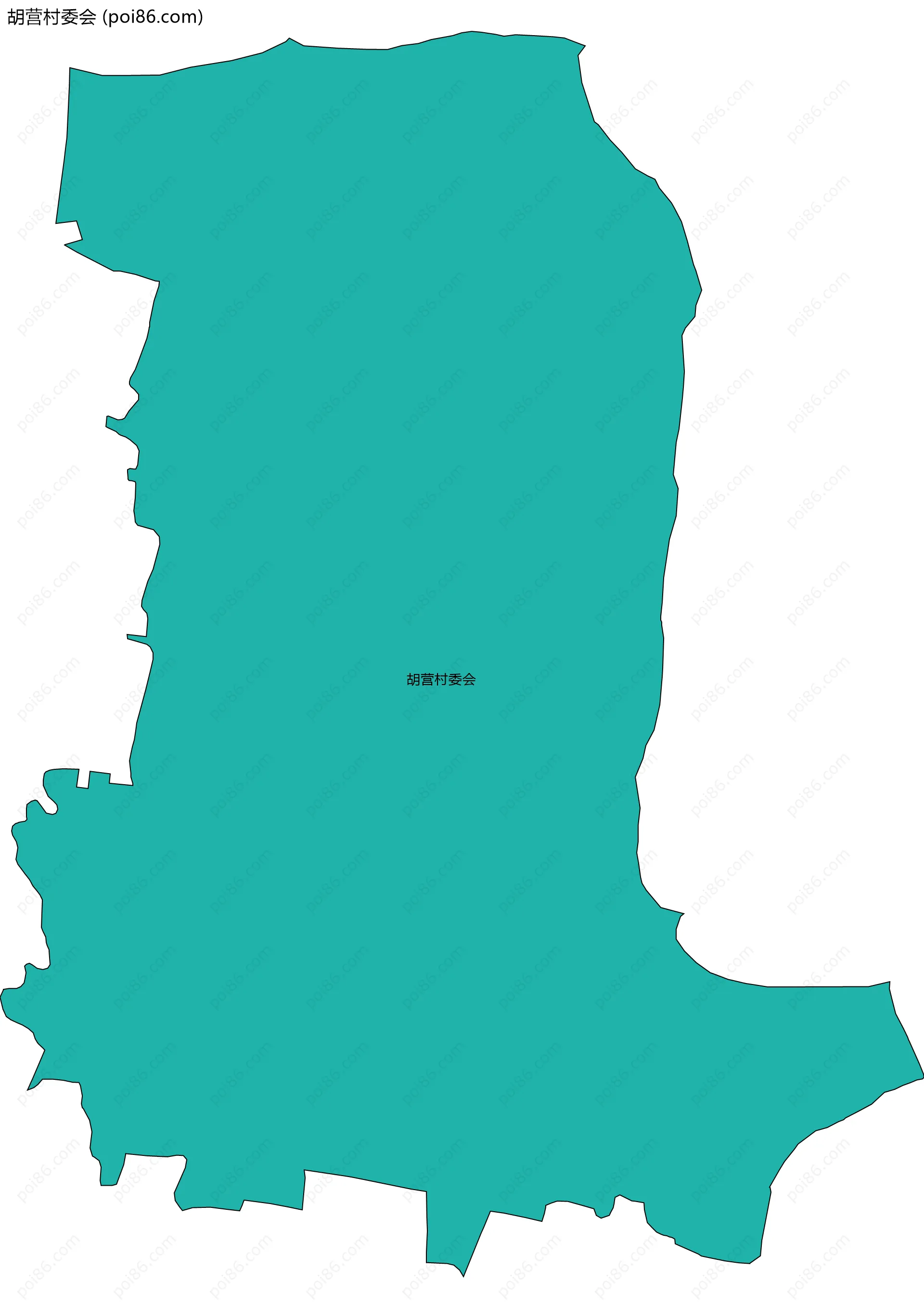 胡营村委会边界地图
