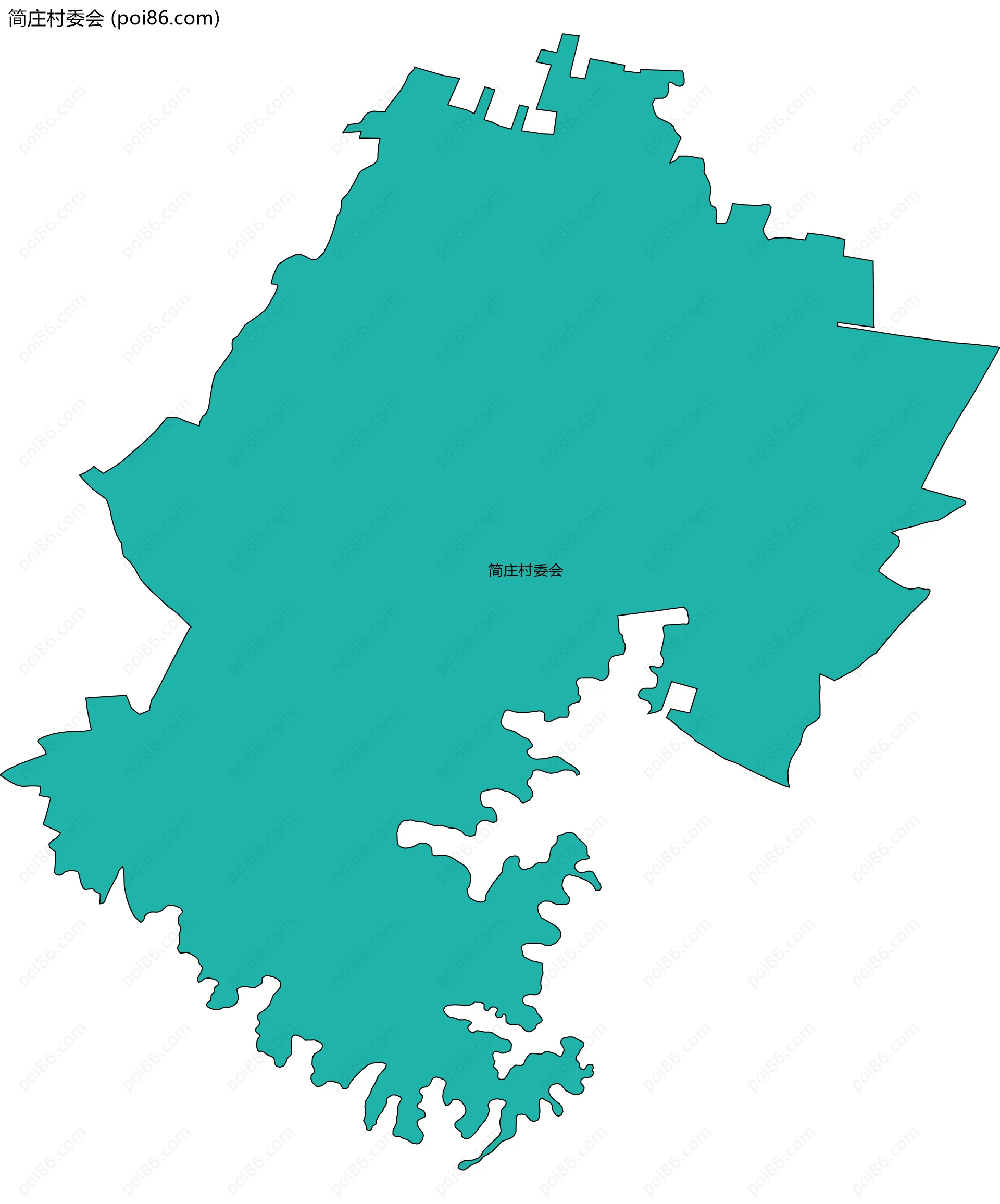 简庄村委会边界地图