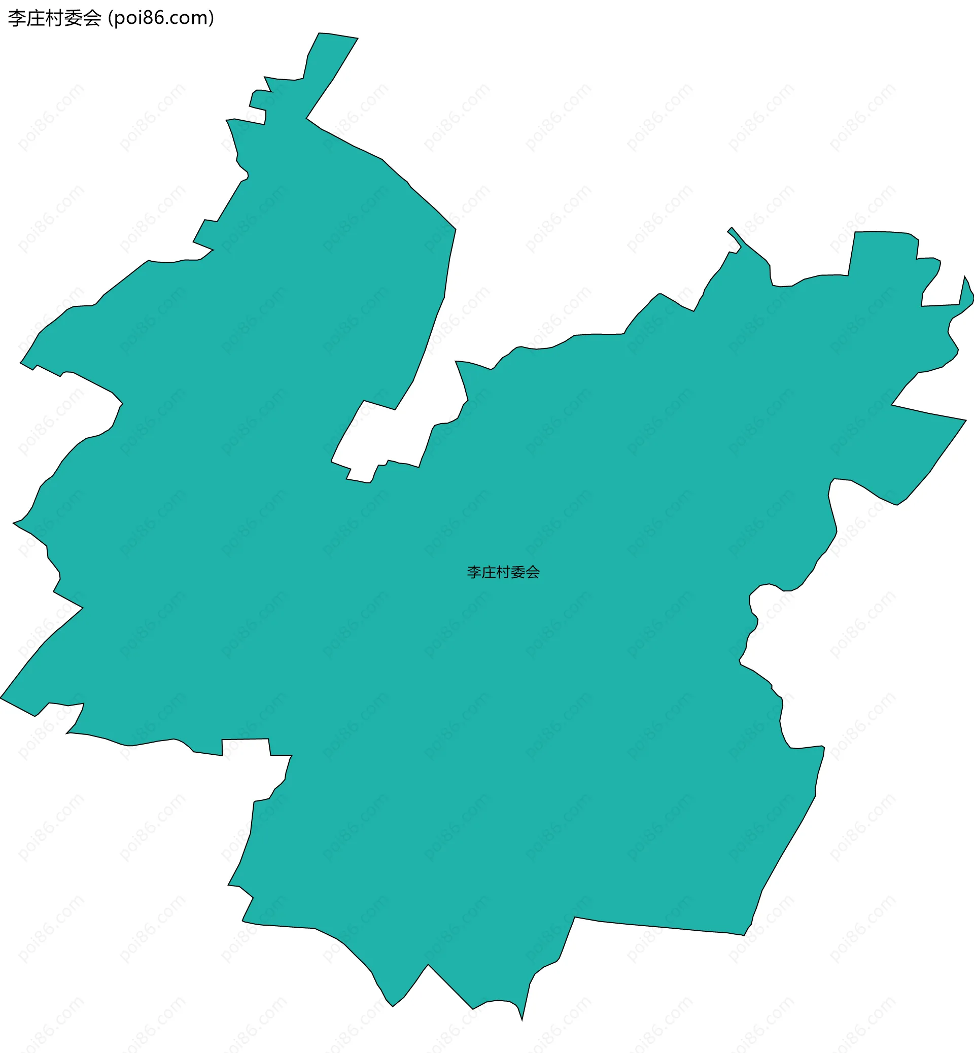 李庄村委会边界地图