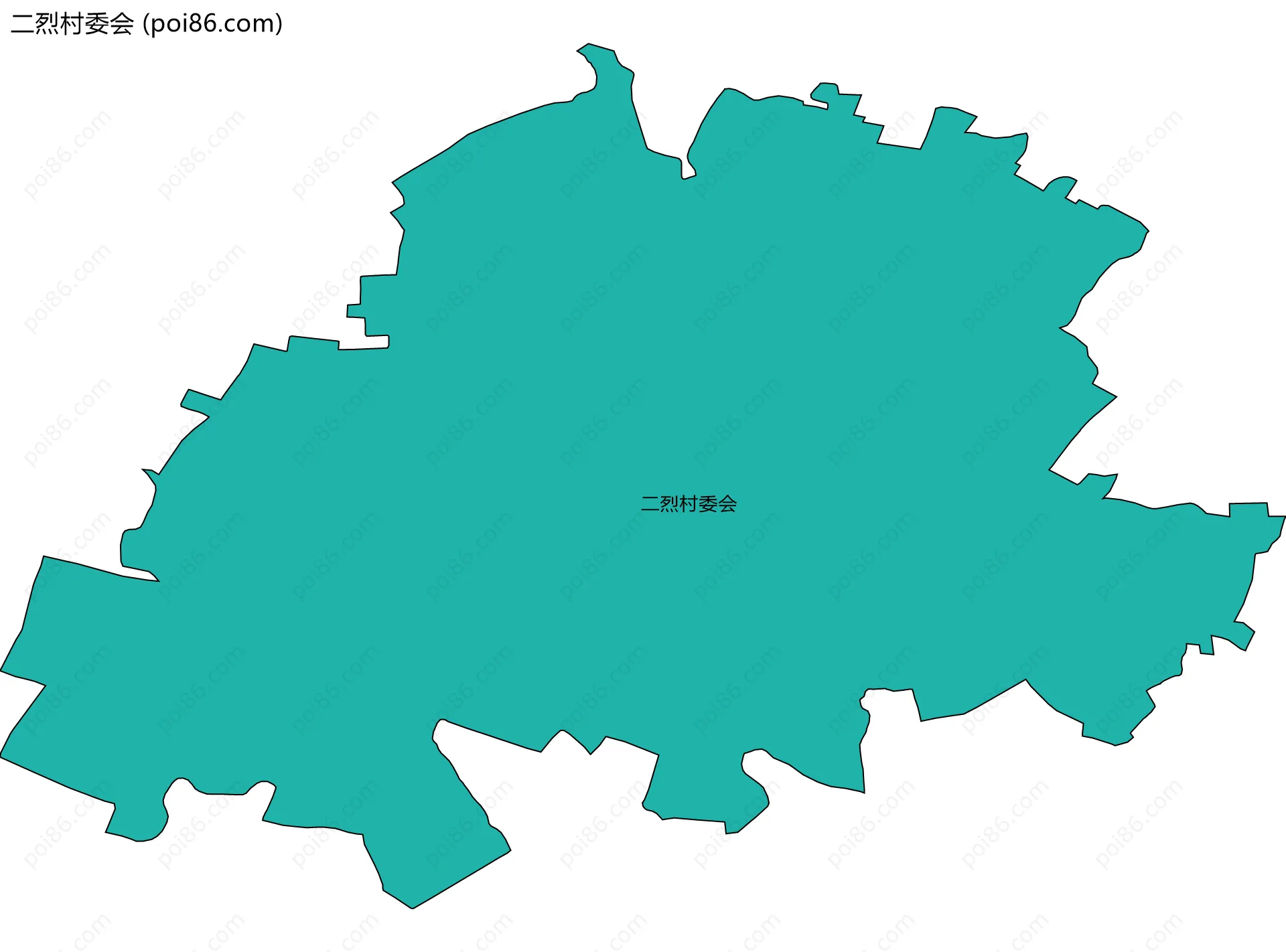 二烈村委会边界地图