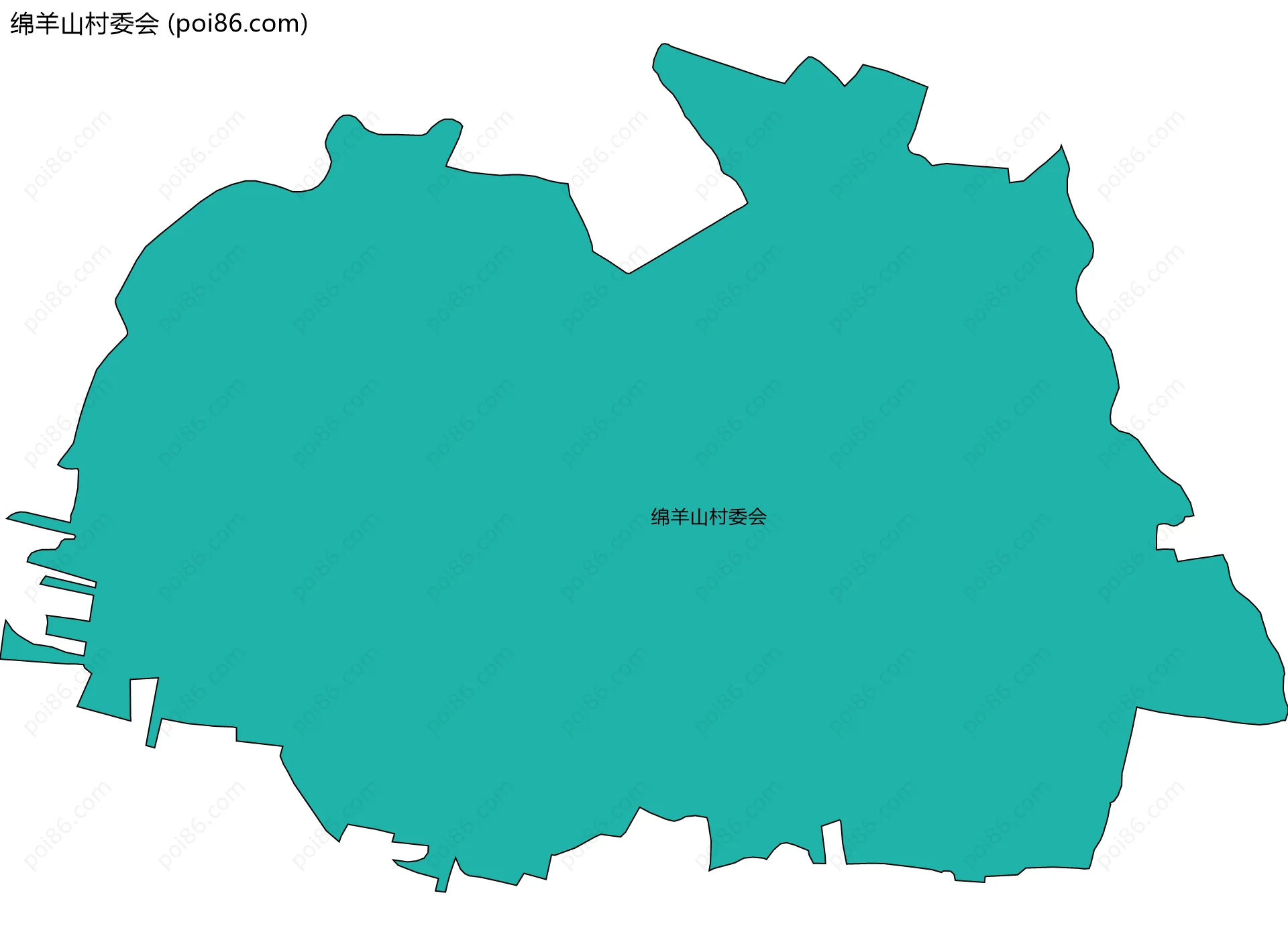 绵羊山村委会边界地图