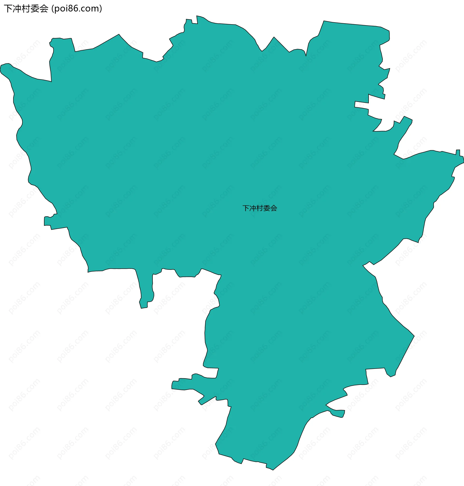 下冲村委会边界地图